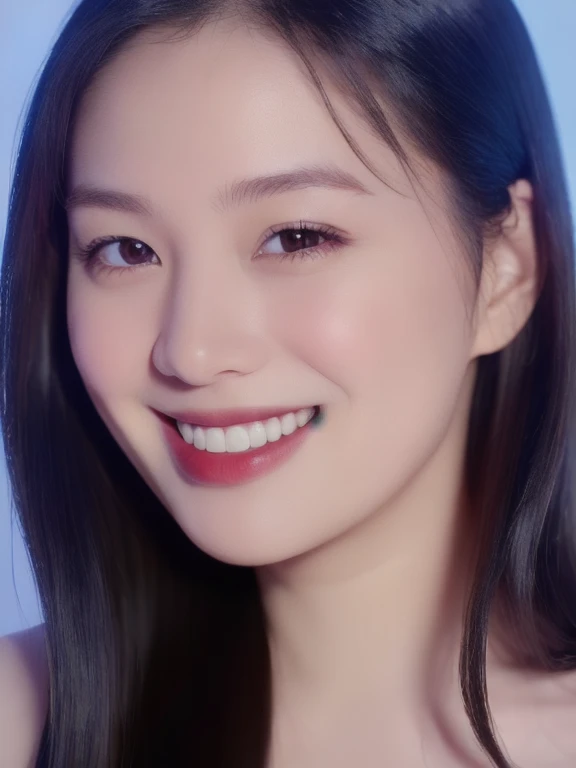 (realistic、masterpiece、Best Quality、8K、highres、high resolution:1.3)、1 girl、clear cute face、smile、looking at viewers、super fine face and eyes、long hair、 upper body、