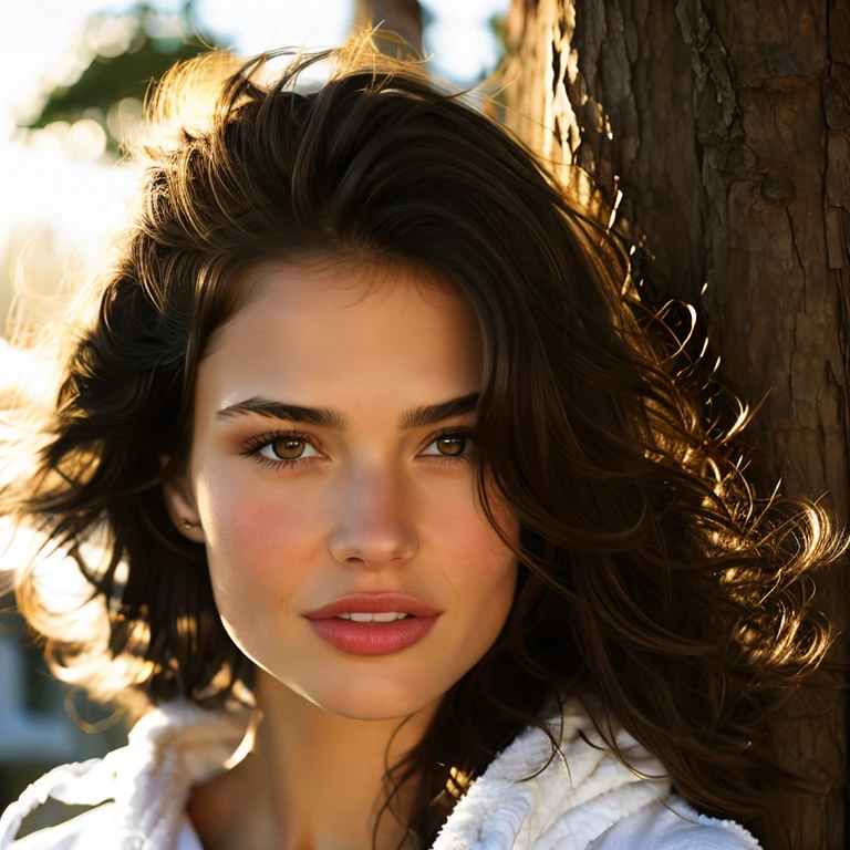(photorealistic, best quality:1.2), 1girl, solo, wavy brown hair, brown eyes, 25yrs old, medium breasts, realistic face, detailed face, perfect skin, natural skin