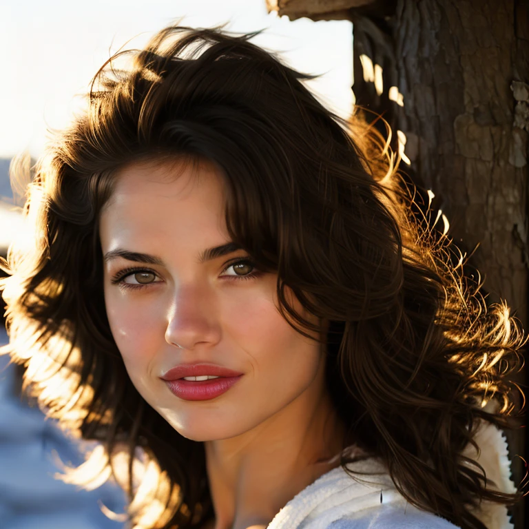 (photorealistic, best quality:1.2), 1girl, solo, wavy brown hair, brown eyes, 25yrs old, medium breasts, realistic face, detailed face, perfect skin, natural skin, taken on Sony α7 III camera with a 85mm lens at F 1.2 aperture setting