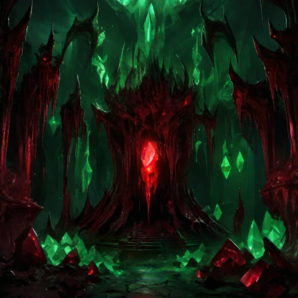 ((aetherials)), ((aether corruption)), Blood, red blood, blood spots, decease, rotten, darkred blood, green crystals, crystal, monster, horror, chunk of crystals, crystall on skin, crystall mutation, eldritch abomination, unholy abomination,