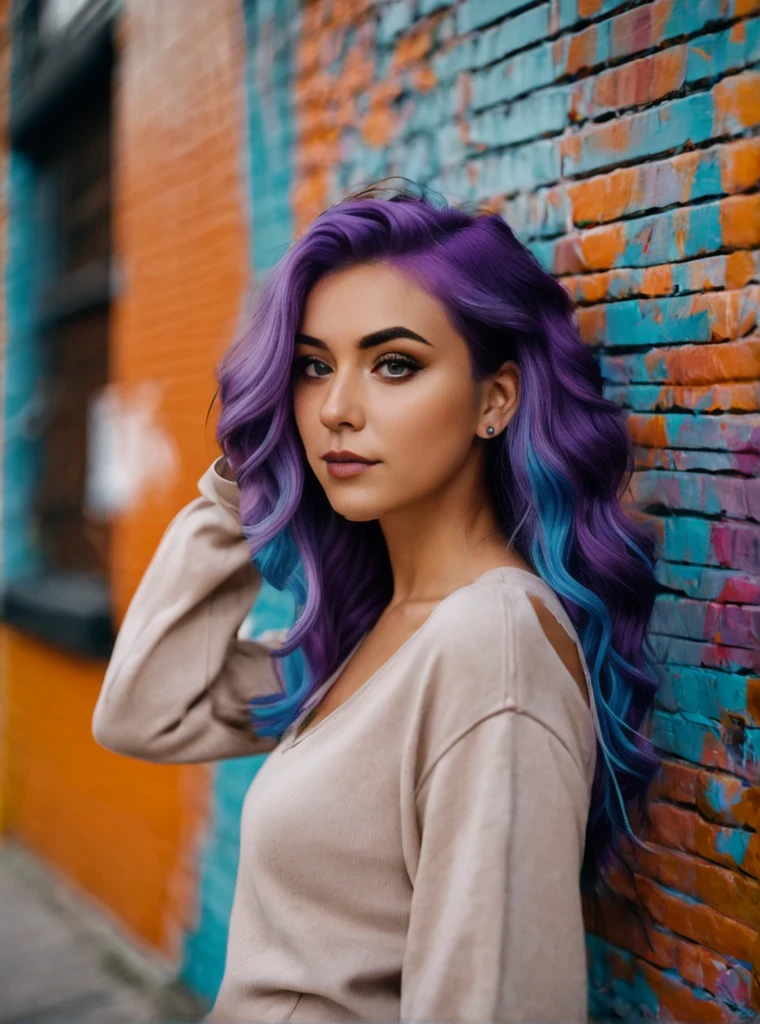 purple hair lilac hair, purple hair, colored hair, lavender hair, violet hair, she has purple hair, dyed hair, color portrait, colorful hair, pastel hair, flowing purple hair, purple long hair, long purple hair, long wavy purple hair, long light purple hair