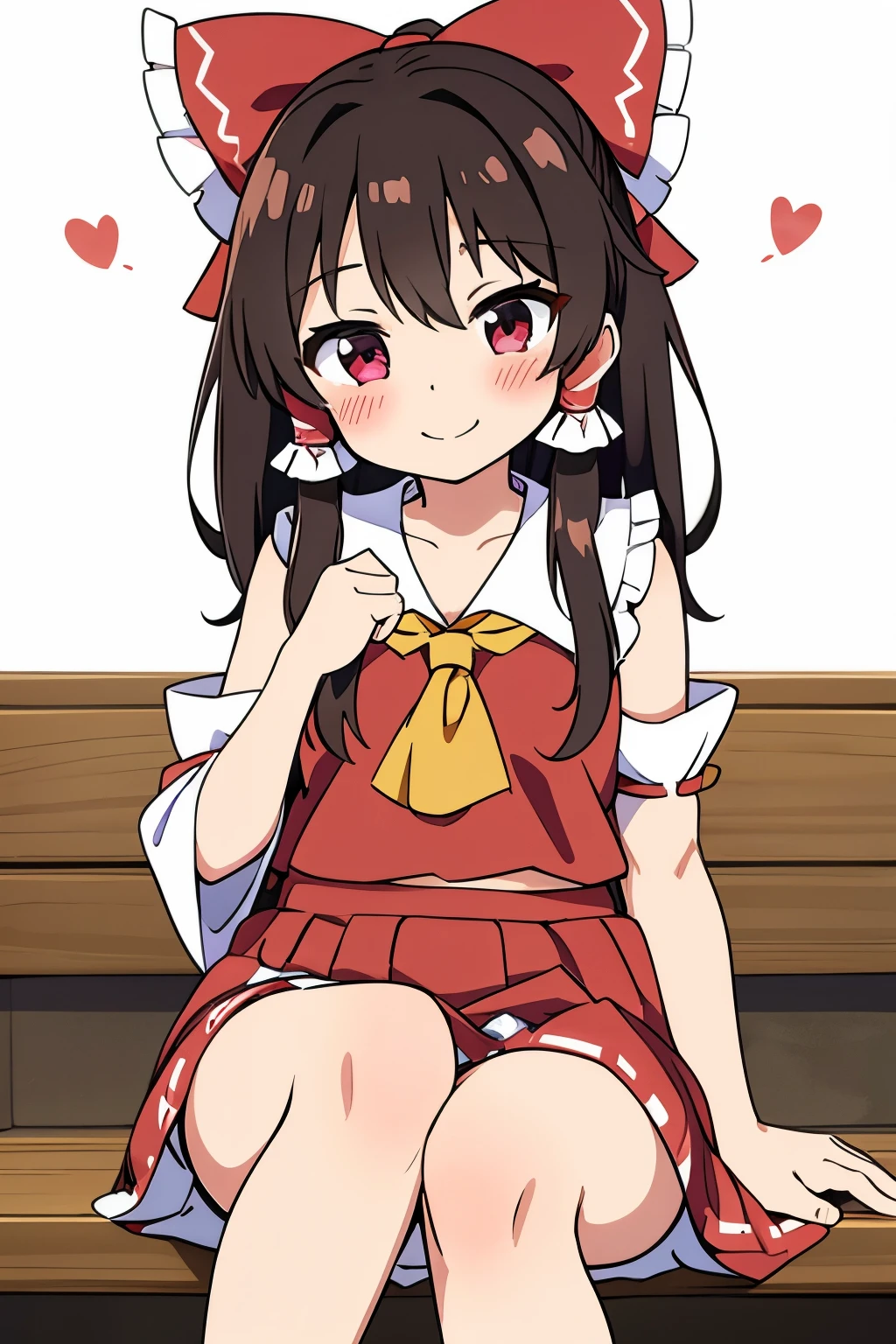 alone, One girl、View your viewers, Crown braids in the same color as your hair, hair ornaments, Hair Ribbon、Black Hair、(Kissing expression with eyes closed)、(blush:1.8)、bed、On all fours、(naked:1.2)