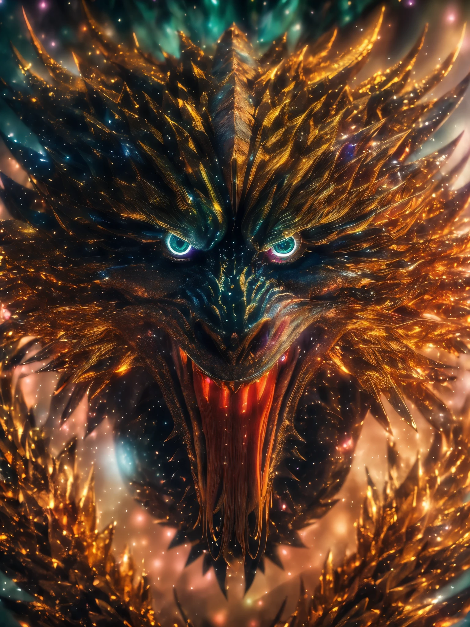 (Magical Creatures: 1.5), (Top quality, 8K, Masterpiece: 1.3), Sharp focus: 1.2, Mythical beings: 1.4, Looking at Viewer, Perfect Style, (((Fantastical creatures, majestic poses: 1.2))), (Glowing eyes: 1.6), (Wings spread: 1.1), (Beautiful, enchanting: 1.1), Mythological, Most famous in the world, (ultra realisic, photoreal: 1.3), (Increased resolution: 1.4), (Extremely detailed: 