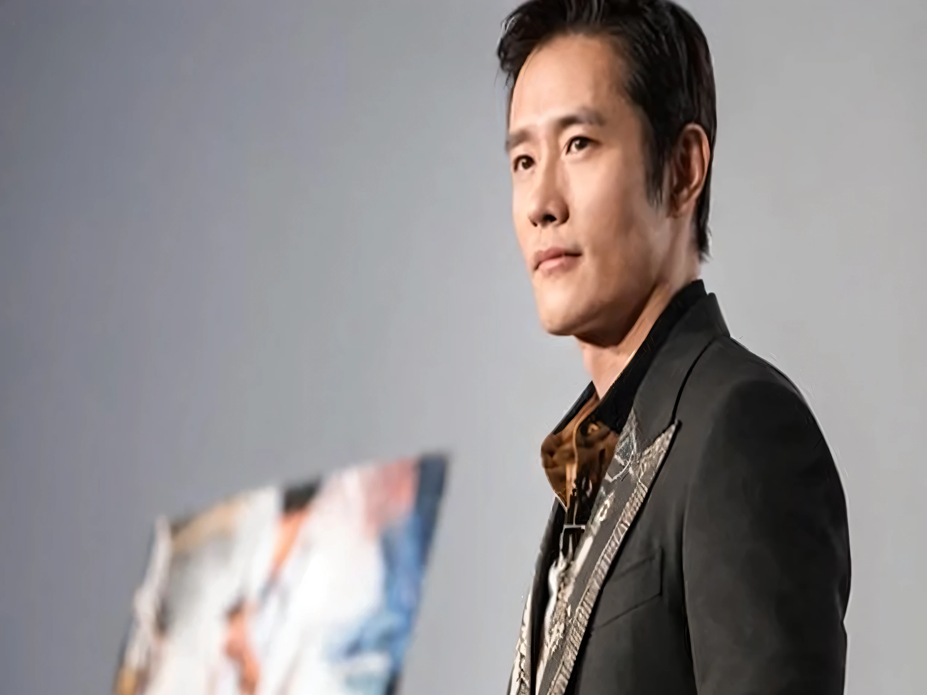Raped Asian man wearing suit and tie standing in front of painting, korean artist, handsome chad tuck, from me, Dao City, Hyuntae, Taken in the early 2020s, Shin Jung-ho / Shin Jung-ho / Shin Jeongho, Hyuntae kim, In your profile, Mark Lee, actor, John Park(John Park)(John Park(John Park)), Trending photos, regular water, Handsome Men