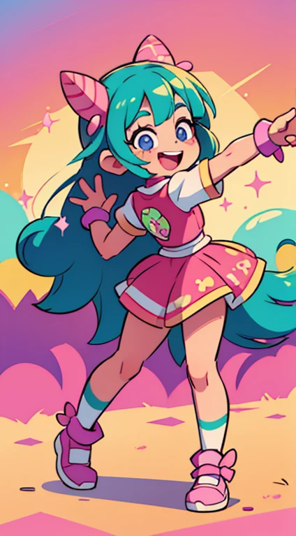 a girl,Vannellope, in a colorful candyland, candyland theme park, energetic and vibrant atmosphere, fun and playful, candy-filled landscape, mouthwatering treats, swirling cotton candy, candy cane decorations, lollipop statues, sugar rush, sweet and sticky, sugary delight, neon lights, bright and cheerful, joyful expressions, dream-like setting, sweet tooth's paradise, energetic and dynamic poses, candy-themed fashion, magical and whimsical, sugar-coated dreams, vibrant colors, sugary treats, colorful candy wrappers, delightful surprises, candy mountains, lively and bustling, happy and carefree atmosphere, childhood nostalgia, candy-themed rides and attractions, exciting and thrilling, laughter and joy, energetic and lively music, playful and mischievous characters, candy floss, sweet aroma, sparkling and shimmering, vivid and vibrant colors, celebratory mood, childlike wonder, joyful exploration, cheerful and delightful scenery, sugar sculptures, candy-covered landscapes, endless possibilities