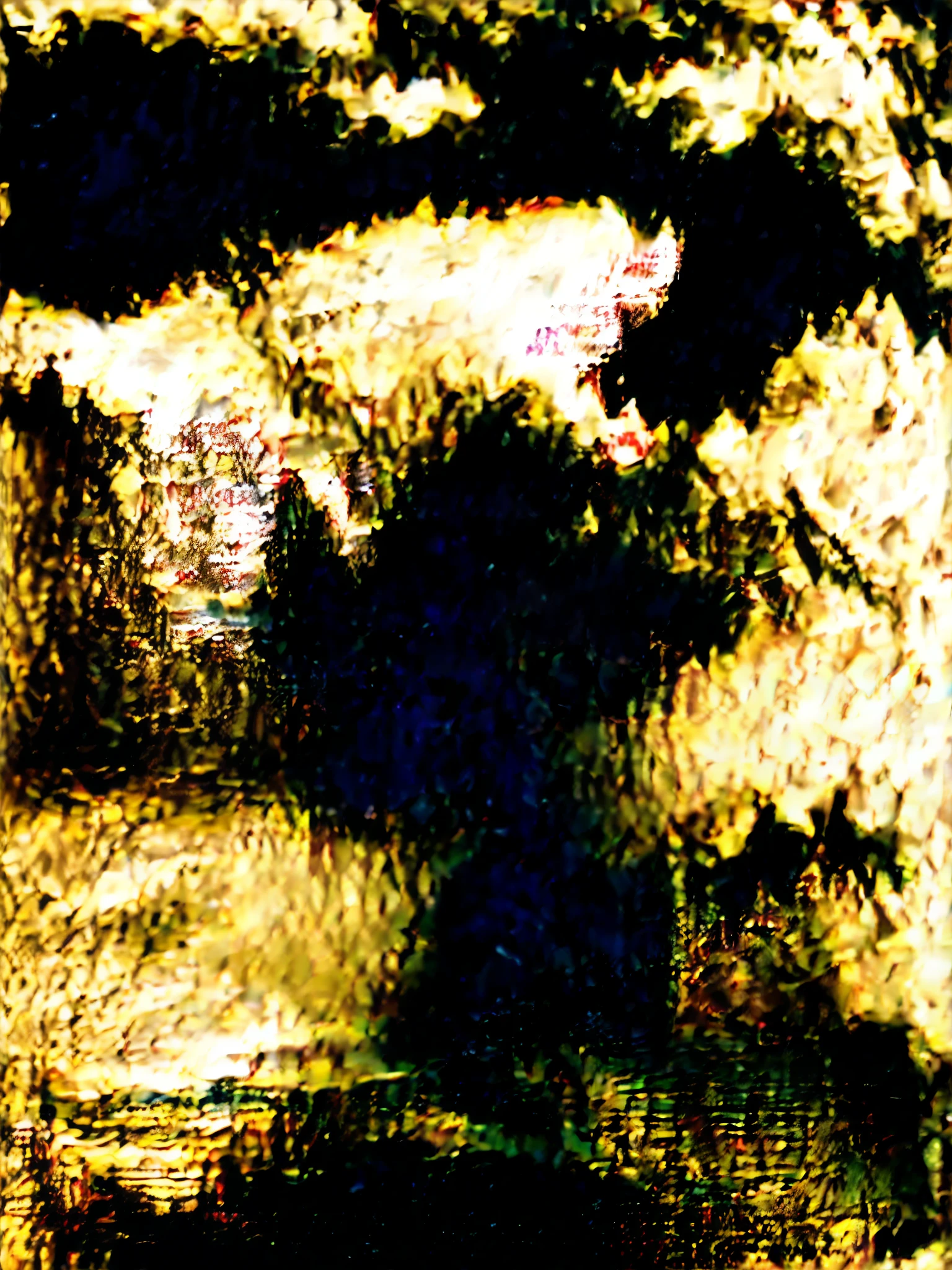 night，There is a moon in the middle，There is an attic below，shrouded in fog，Leave it blank appropriately