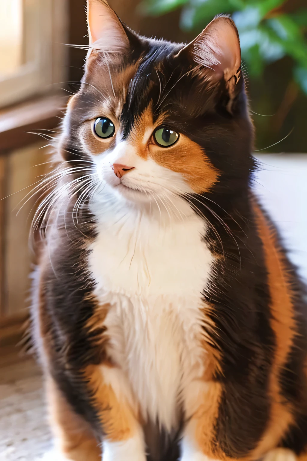 Fusion of cat and beautiful girl gravure