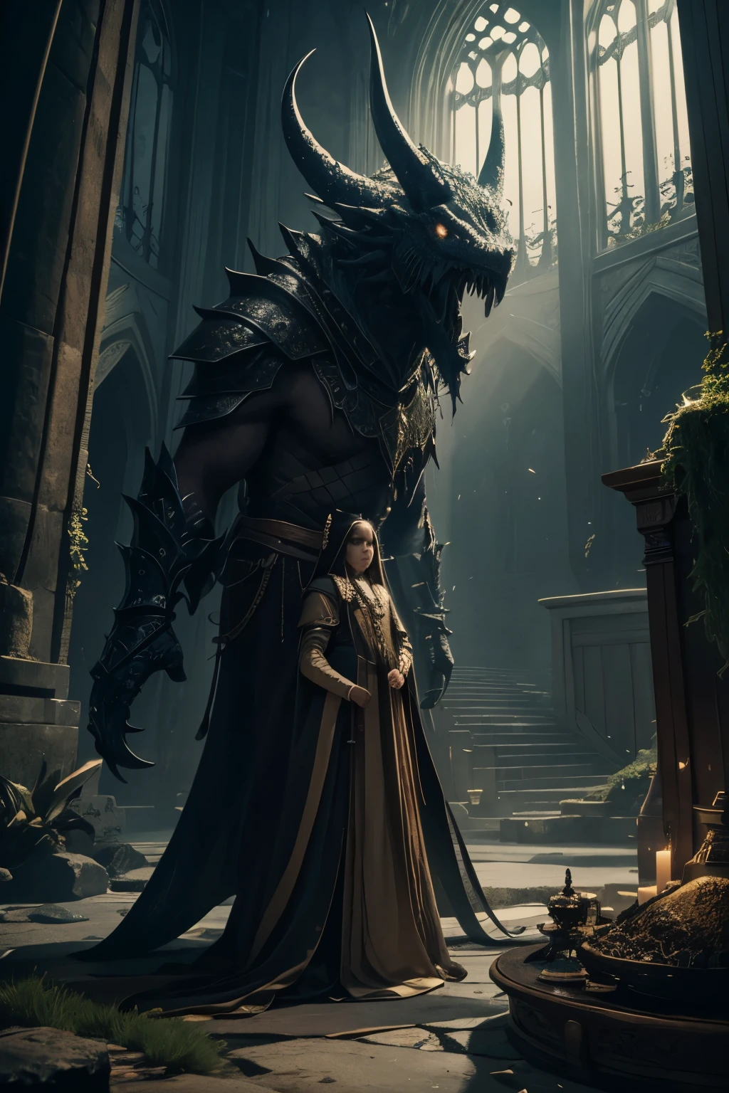 best quality, 32k, RAW photo, incredibly absurdres, extremely detailed, delicate texture, monster, dark fantasy, Never-before-seen objects and creatures created by magic, soft and beautiful fantasy world, fantastical and vague descriptions