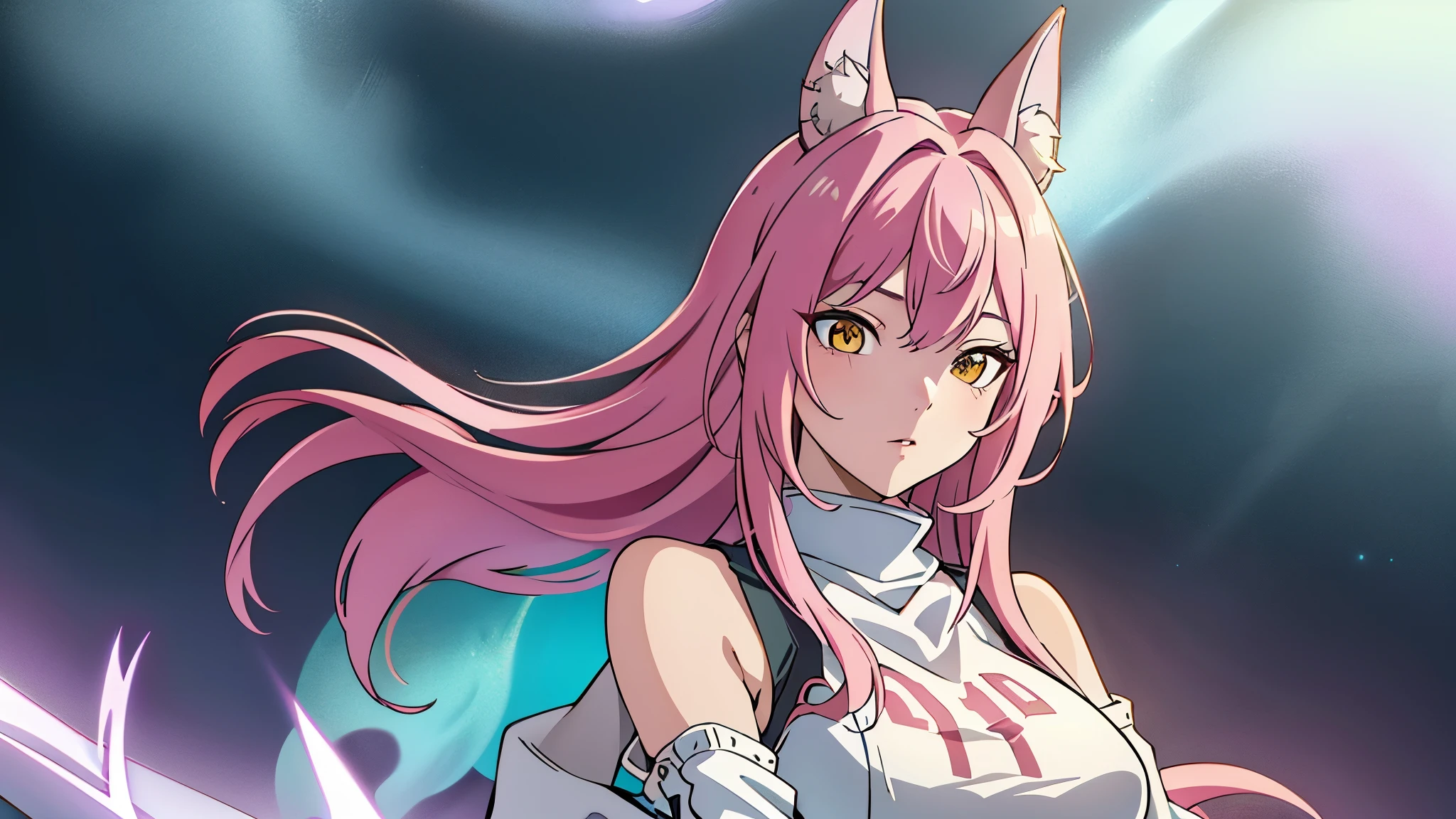 Leona,leona, yellow eyes, fox ears, long Pink hair, white dress, short dress, sleeveless, sideboob, detached sleeves, shorts, belt, grass field, Zoo, White Lion Animal , Lion Cub, Pink Fox Ear, ((Best quality)), ((masterpiece)), 3D, HDR (High Dynamic Range),Ray Tracing, NVIDIA RTX, Super-Resolution, Unreal 5,Subsurface scattering, PBR Texturing, Post-processing, Anisotropic Filtering, Depth-of-field, Maximum clarity and sharpness, Multi-layered textures, Albedo and Specular maps, Surface shading, Accurate simulation of light-material interaction, Perfect proportions, Octane Render, Two-tone lighting, Wide aperture, Low ISO, White balance, Rule of thirds,8K RAW, Aura, masterpiece, best quality, Mysterious expression, magical effects like sparkles or energy, flowing robes or enchanting attire, mechanic creatures or mystical background, rim lighting, side lighting, cinematic light, ultra high res, 8k uhd, film grain, best shadow, delicate, RAW, light particles, detailed skin texture, detailed cloth texture, beautiful face, (masterpiece), best quality, expressive eyes, perfect face,nikkeredhood,hair over one eye,marian,yuzuriha,momo_burlesque