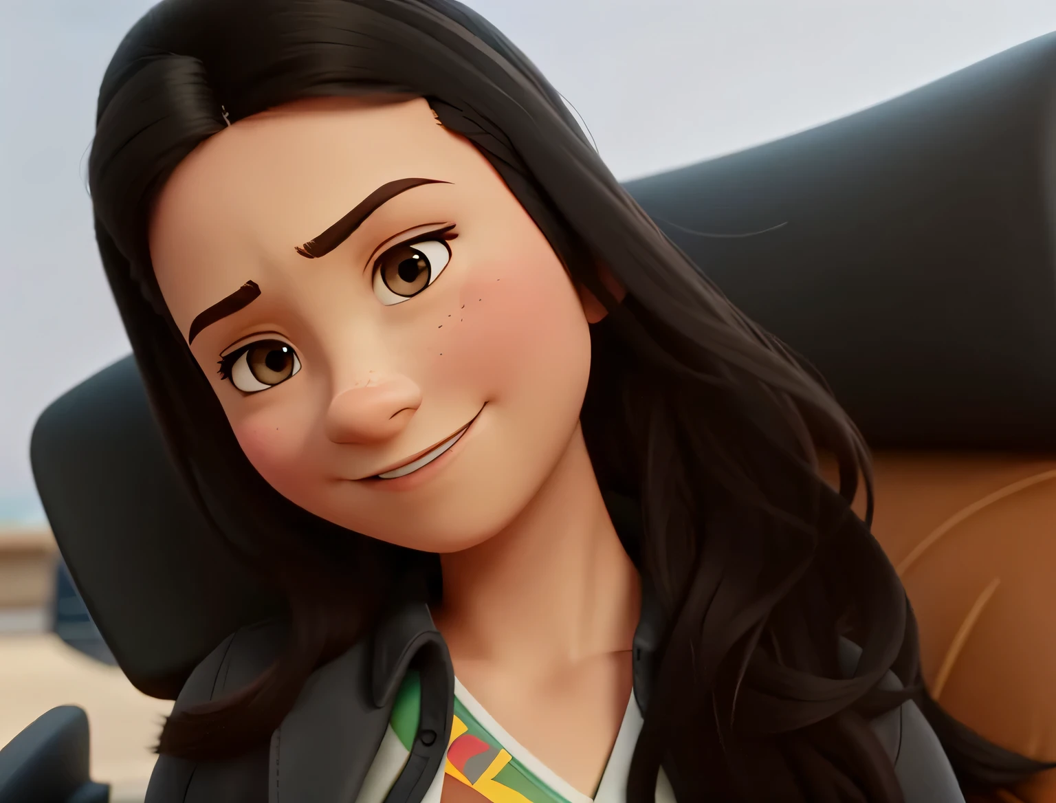 Uma rapariga, de 18 anos, estilo disney pixar, alta qualidade, melhor qualidade.