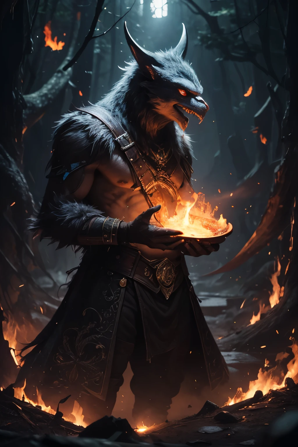 mage werewolf, wearing full robe hood,
t-shirt design, vector art, illustrator, masterpiece, high quality, 8k, high resolution, high detailed --auto