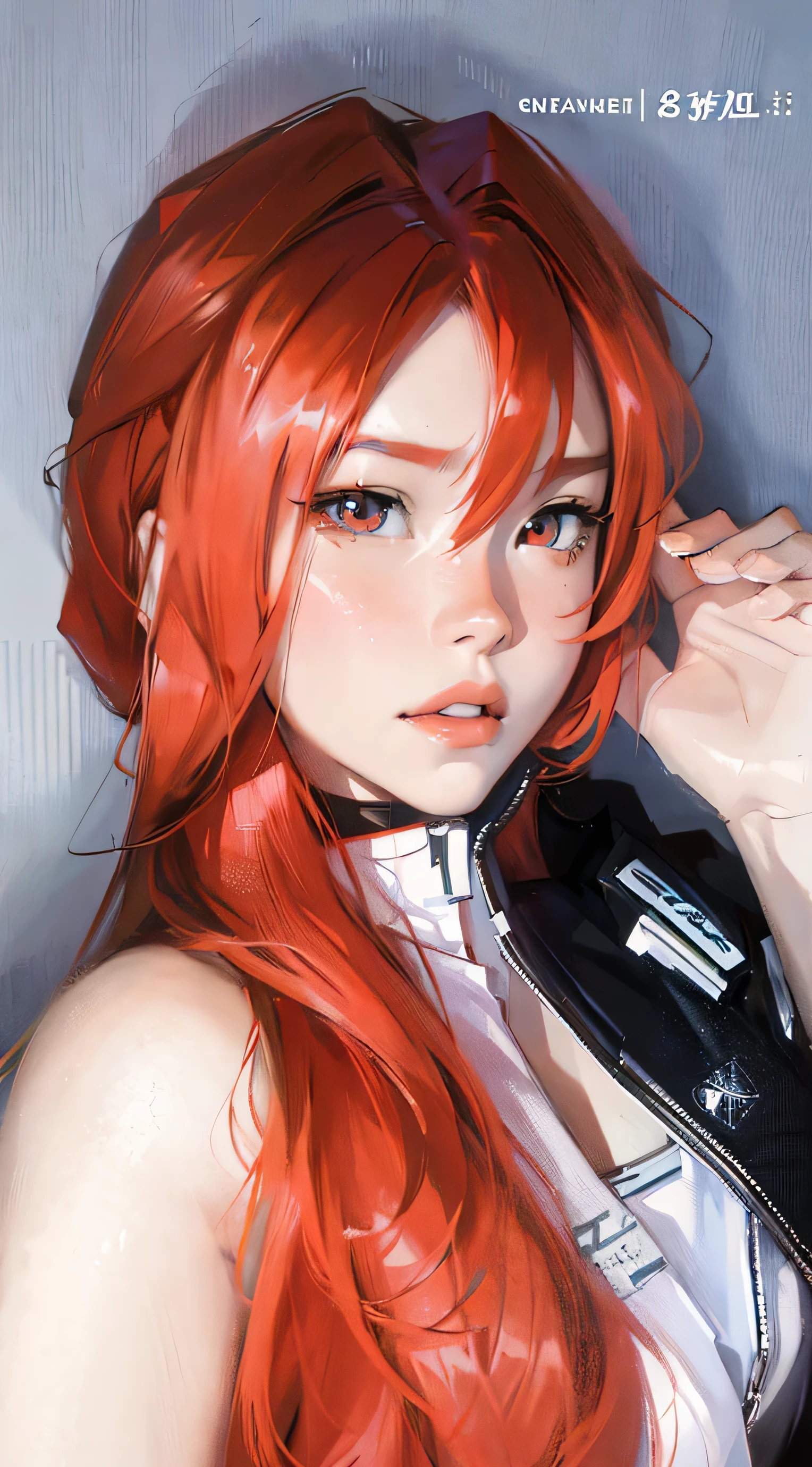 ((Best Quality, 8K, Masterpiece: 1.3)), best quality, ultra high res, there is a woman with long red hair posing for a picture, inspired by Ayami Kojima, asuka langley soryu, asuka langley sohryu, portrait of asuka langley soryu, asuka, sakimichan, asuka langley, asuka langley souryuu, ayaka cosplay, beautiful asuka from evangelion