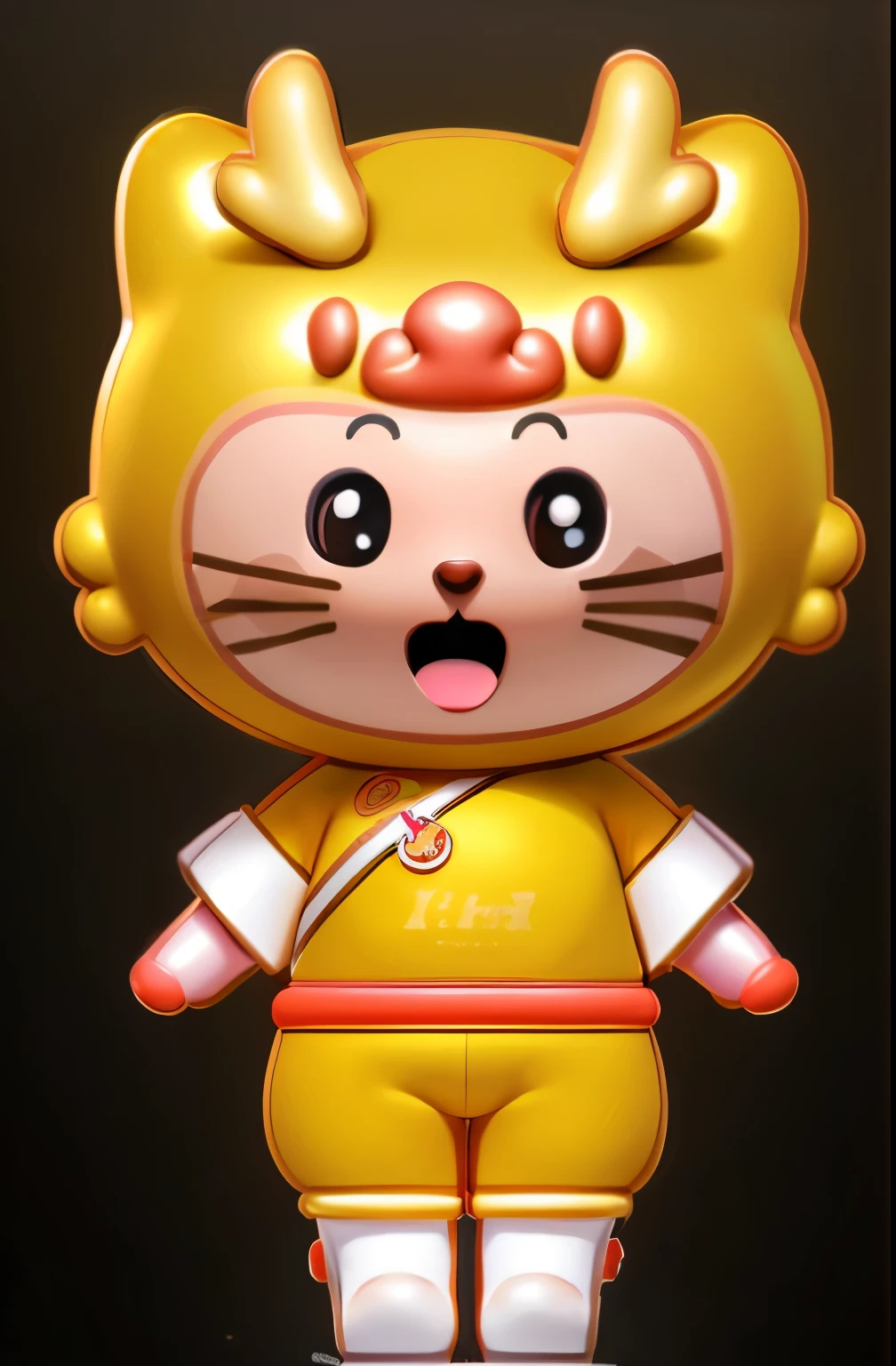 mascot,Wrapped head and face flat 3D modeling model c4d rendering ultra-light clay material blind box hand-made style clean background,pastel colors,Fine line drawings,8k黄纸超清 IP形象设计 mascot拟人 可爱 色彩统一