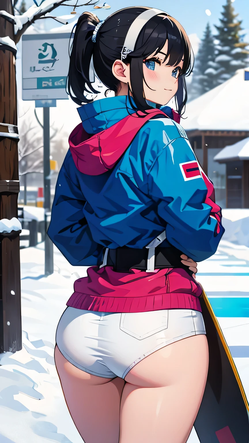 snow board、Beautiful butt