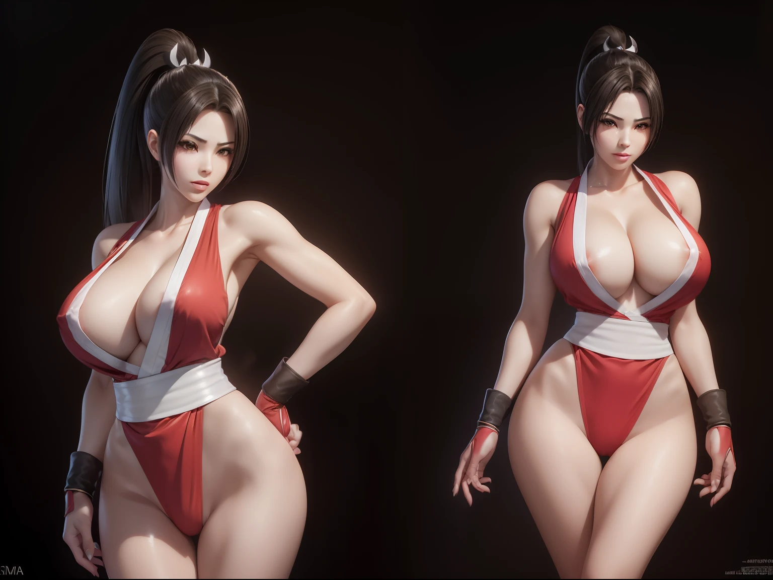 (((mai shiranui))) ((de kof)) phat ass perfect ass(((enormes tetas)))((8k))),((cuerpo completo))(((Amazing tits)))caliente, hermosa,((Hornie)), 8k, hiperrealista todo como un motor irreal trazado de rayos render ((estilo humano hiperealista)),(((Empty dark background))). hiperrealista todo como un motor irreal trazado de rayos render estilo humano realista ,(((Empty dark background)))., Suavemente iluminado, Intimo exquisito detalle, sharp focus, intrincadamente detallado, rewarded photography, small-catchlight, bajo contraste, alta nitidez, facial-symmetry, profundidad de campo, cinematic background, Renderizado del motor irreal, Imagen central, dream-like, Suavemente iluminado, intimo, imagen de cuerpo completo ,cuerpo completo,((tetona)),((piernas torneadas)) perfect ass ecchi