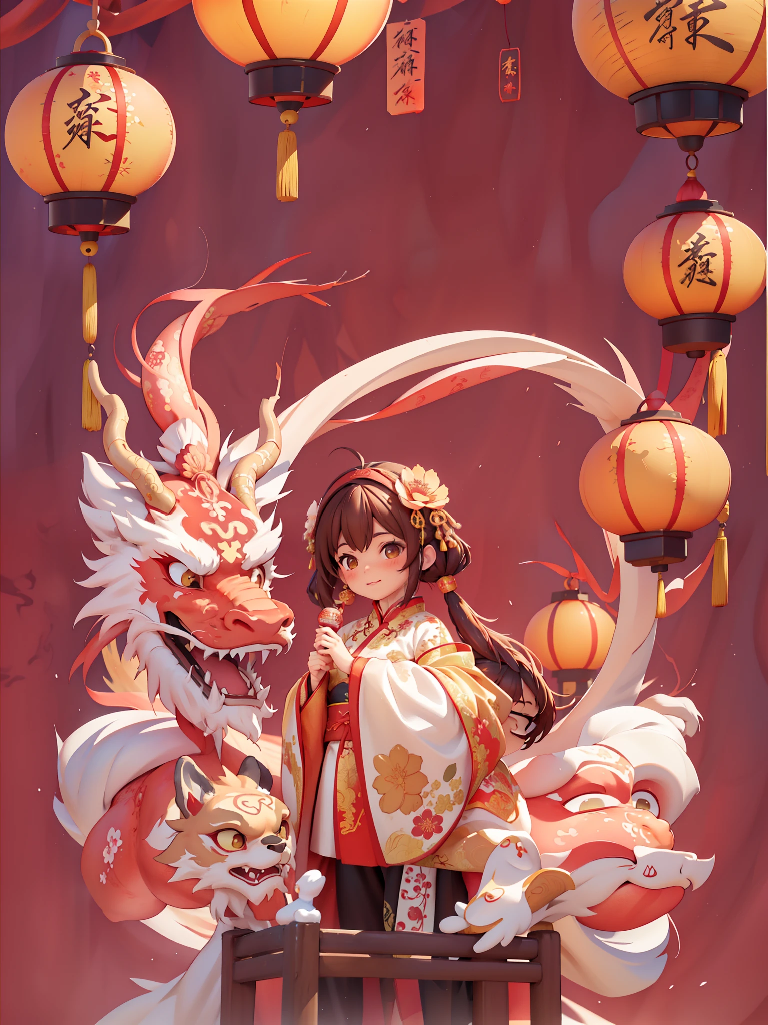 <lora:LionDanceV1:0.7>,lion_dance,full body,, (masterpiece, best quality, high quality, highres, ultra-detailed),