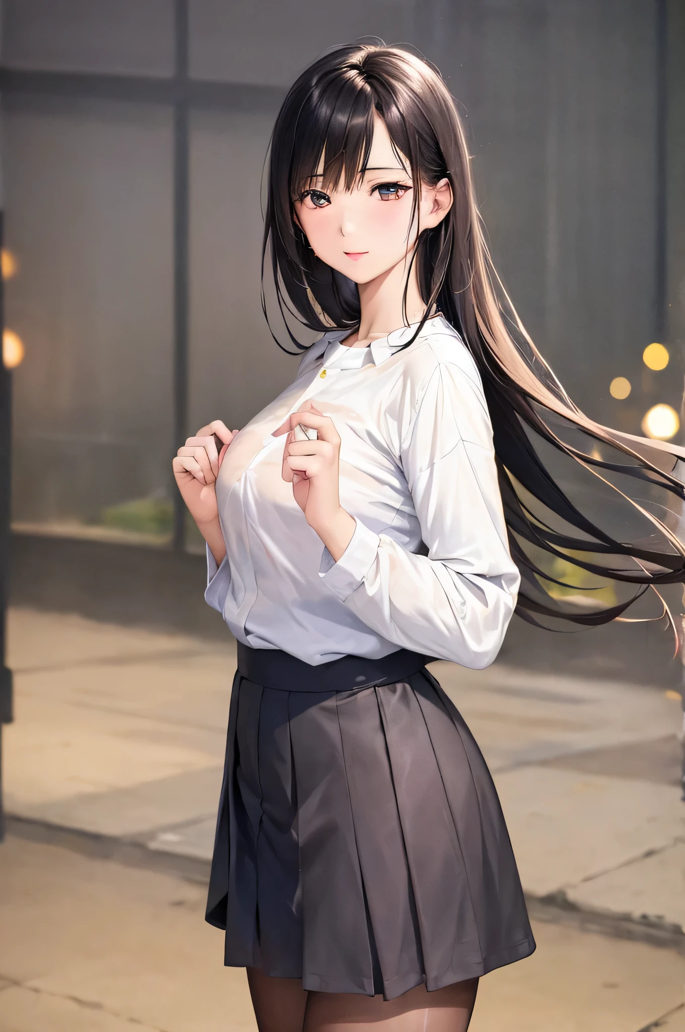 1girl, (8k, RAW photo, best quality, masterpiece:1.2), (realistic, photo-realistic:1.37), solo,ultra-detailed,pantyhose, long shot, beautiful background,,shirt,skirt,水彩タッチ、にじみ、a woman by agnes cecile, luminous design, pastel colours, ink drips, spring lights,芸術的



