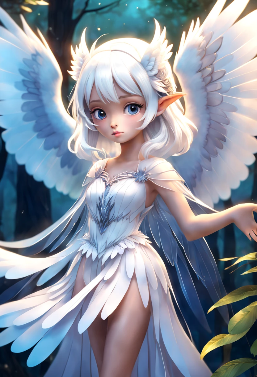  Cute beautiful fairy(White and transparent)Big wings with magical white owl. Magical abilities. Magical surprises. Fantasy. Enter a world full of wonders and dreams. Unreal.，stylized animation，Lovely and detailed digital art， 8 K，stylized rendering，Adventure surreal rendering，anime style ，Stylized rendering anatomically correct

          

   

   


    
