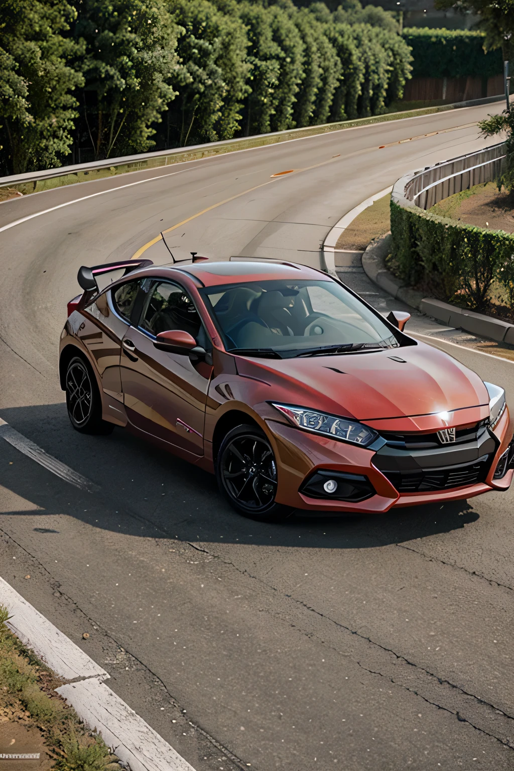 Archangel Gabriel driving a Honda CR-Z