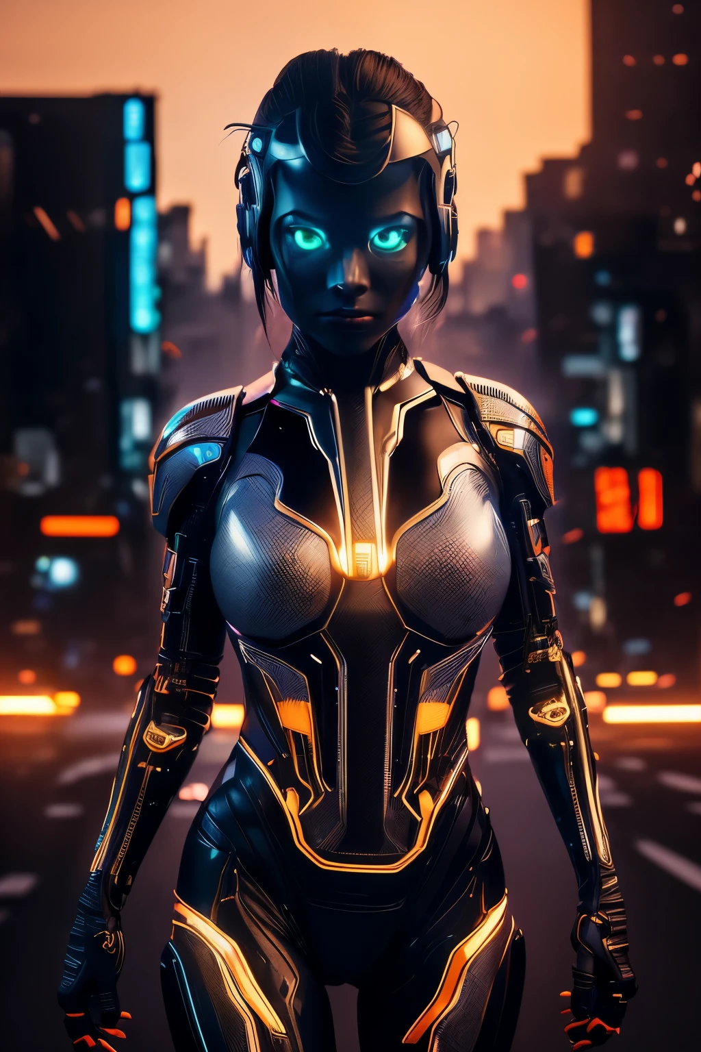 photo, high quality, (close-up shot of 1girl), to8contrast style,mechanical arms, cyborg, slime colored skin, liquid slime skin, arms up, face mask, slime girl, red eyes,(((alone in the darkness, night tokyo background, unlit, hard shadows, deep contrast))), pantyhose, blue lights, modelshoot style, small breasts,(extremely detailed CG unity 8k wallpaper), full body,  most beautiful artwork in the world, trending on ArtStation, trending on CGSociety, Intricate, High Detail, Sharp focus, dramatic, night starry sky, photorealistic painting art by midjourney and ilya kuvshinov,
