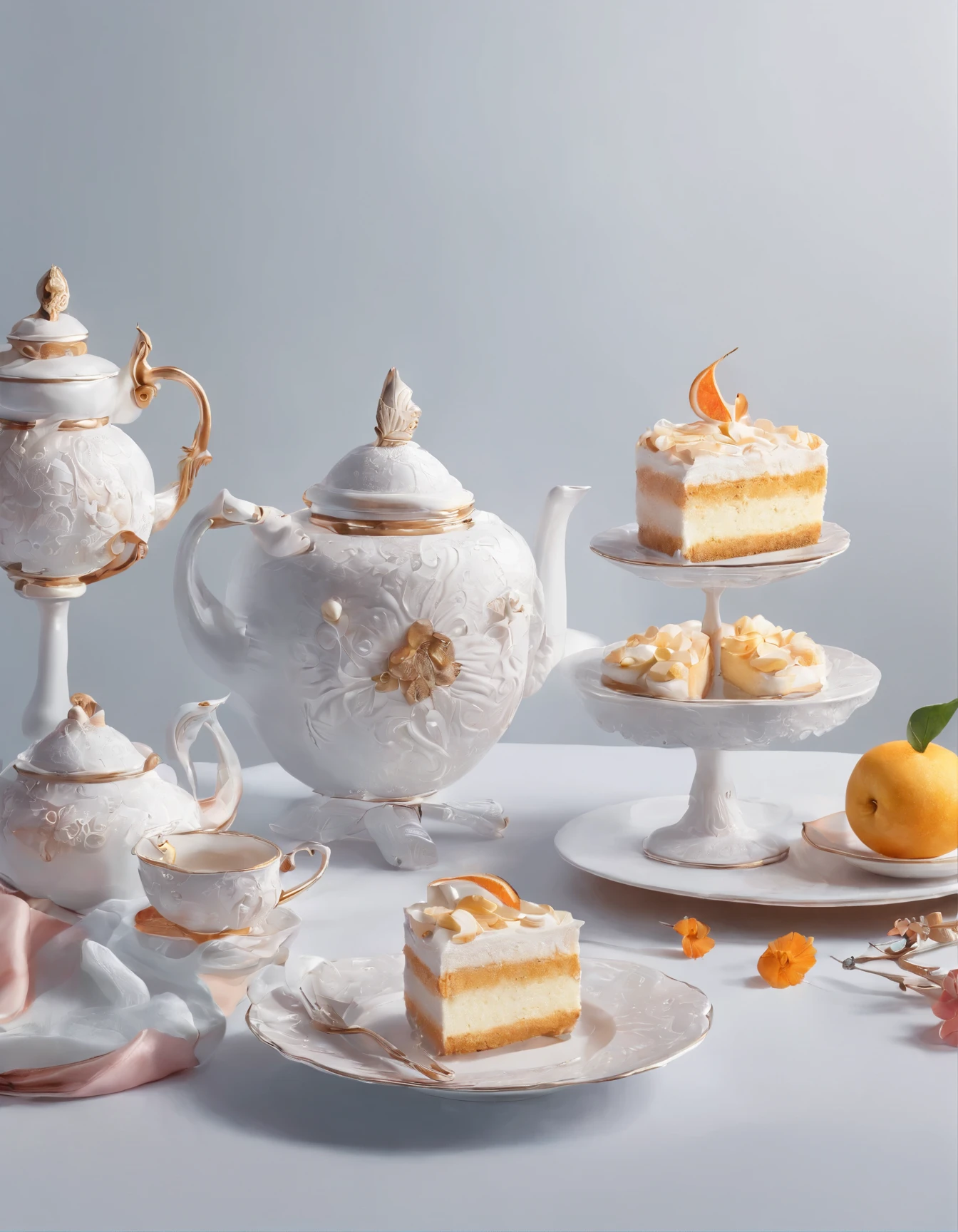 Projected inset, Rococo style, hyper hd, table top, Accurate, Super detailed, advanced details, award-winning, high quality, 8K
（Close up of royal premium tea cup and whipped cream cake），（scoop，fresh flowers，chocolate）（Perfect integration：1.37），Surrealist amazing food illustrations, great composition, Cooking Art Photography, Great food pictures, 3 Illustrations, Artwork Baking, cinema 4 d art, author：by Marie Bashkirtseff, made with photoshop, 3D Collage, 3 d epic illustrations, Beeple. hyper photorealism