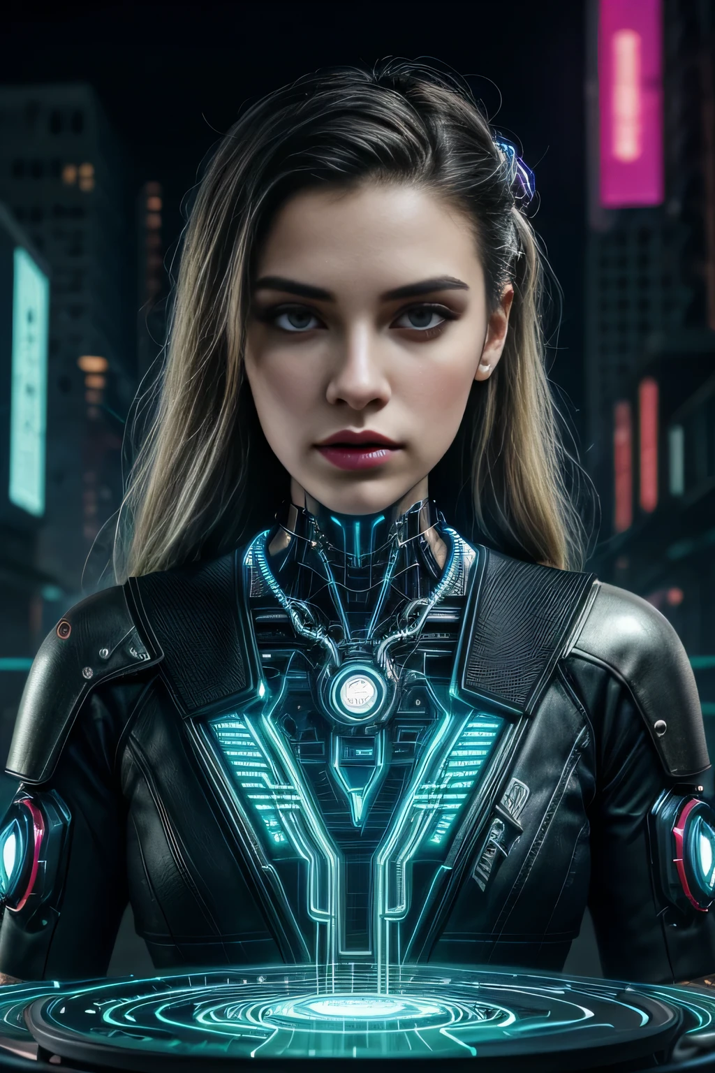 In a neon-lit metropolis of the future, where the lines between humanity and technology blur, envision the meticulous process of stable diffusion that transforms an ordinary girl into a stunning cyberpunk masterpiece. The diffusion process involves seamlessly integrating advanced cybernetic enhancements with organic elements, resulting in a harmonious synthesis of human and machine. Imagine the intricate details of this transformation, from the glowing circuitry that delicately weaves through her skin to the cybernetic eyes that shimmer with an otherworldly brilliance. Envision the vibrant interplay of neon colors, holographic tattoos, and augmented reality overlays that adorn her body, creating a mesmerizing tapestry of futuristic aesthetics. Capture the essence of her enhanced abilities, whether it's enhanced agility, neural connectivity, or cybernetic interfaces that empower her in the cyberpunk world. Explore the fusion of elegance and technology, and bring forth the image of a cyberpunk girl who not only navigates the urban dystopia with grace but also exudes a captivating allure that transcends the boundaries of the digital and organic realms.