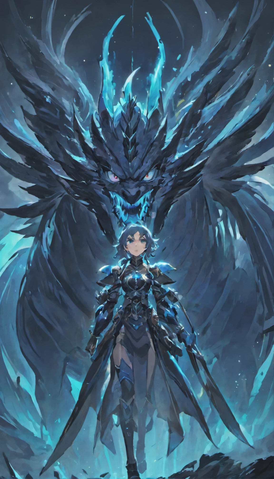 Black dragon close-up, Deep bright blue eyes, Winged, Planetary background, epic fantasy sci fi illustration, Epic fantasy digital art style, The dark colors are mainly black and blue, epic scifi fantasy art, 4K fantasy art, Amazing space creatures, fantasy planet, Art fantastique grand angle, 8K fantasy art, Concept art wallpaper 4K, epic fantasy illustration, epic fantasy digital art, Stunning 8K artwork