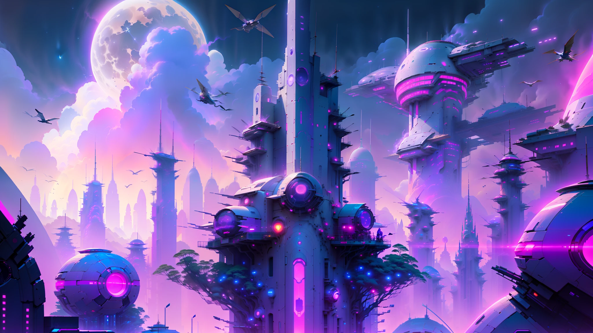 futuristic city with futuristic buildings and a futuristic spaceship flying over it, purple cyberpunk city, arstation and beeple highly, in fantasy sci - fi city, futuristic city scape, purple future city, futuristic cityscape, futuristic city in background, photo of futuristic cityscape, futuristic cyberpunk city, futuristic city backdrop, cyberpunk dreamscape, sci fi city, futuristic alien city, futuristic city