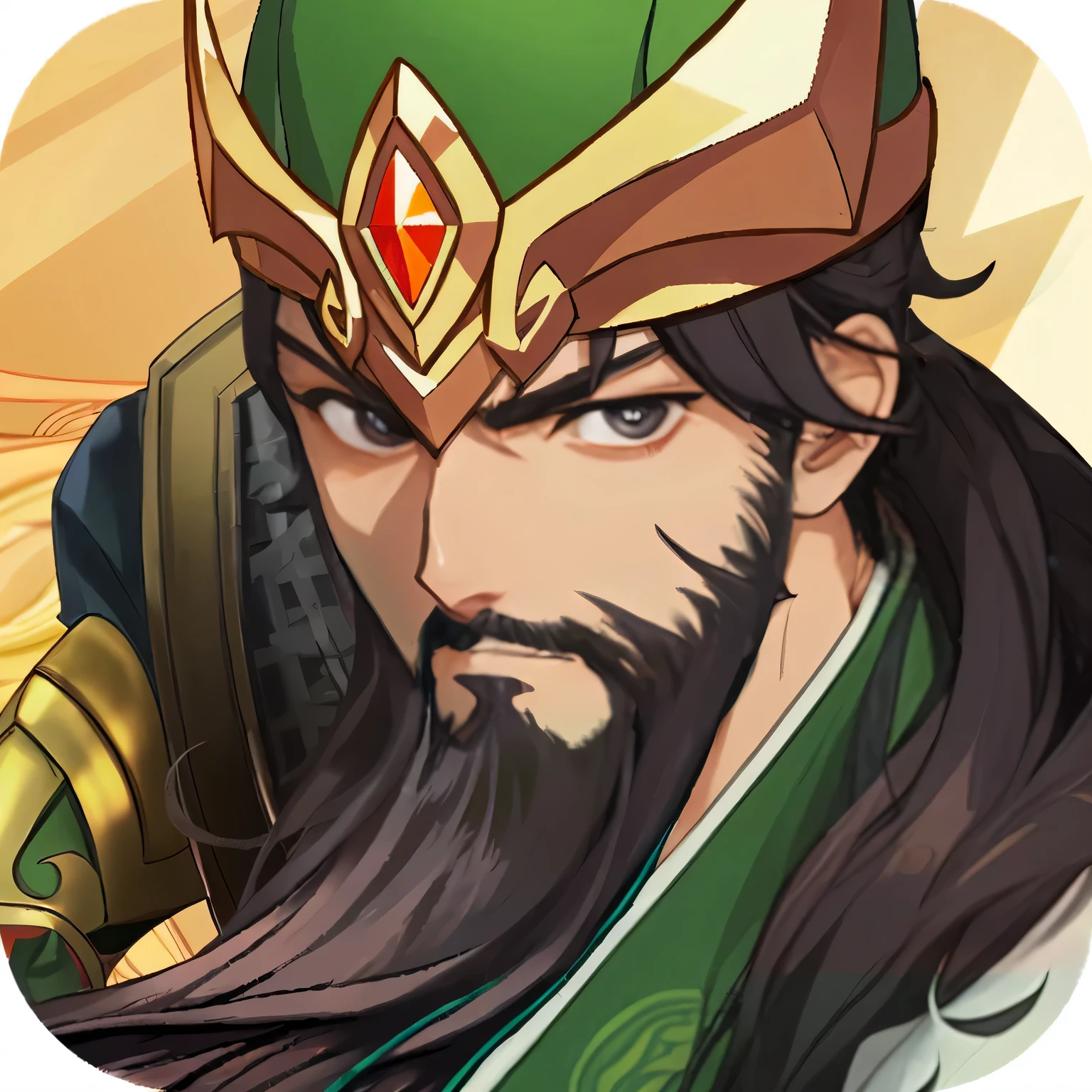 one with a beard、Close-up of cuckold man, Guan Yu, Inspired by Huang Shen, bian lian, heise jinyao, Inspired by Hu Zaobin, Inspired by Huang Ding, Inspired by Li Kan, Inspired by Shen Zhou, inspired by Cao Zhibai, xianxia hero, Inspired by Wu Bin, Inspired by Fan Kuan