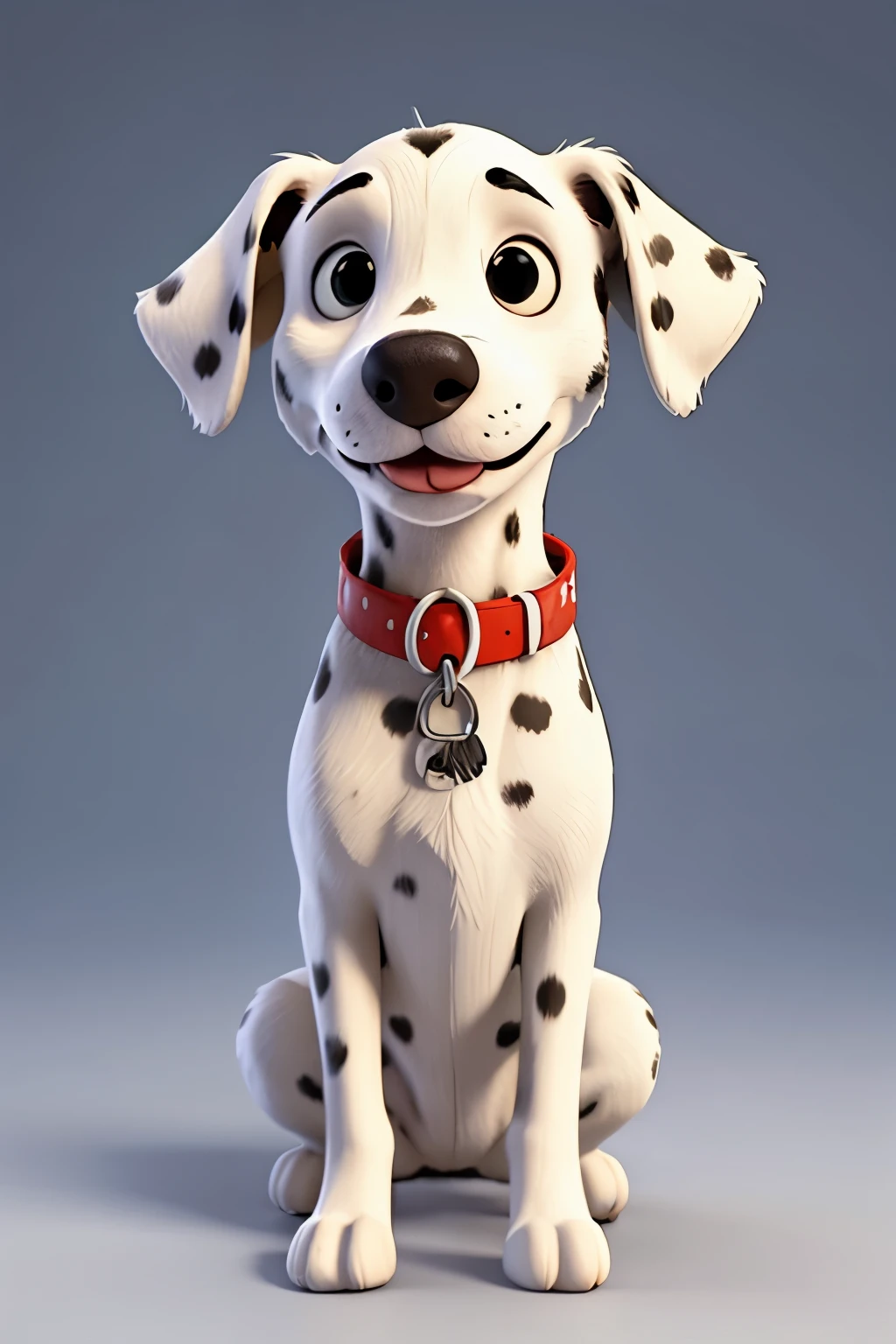Dalmatian, ，The gesture of jumping up, A bone in his mouth