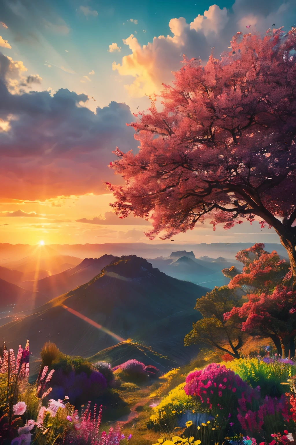 (best quality,highres,ultra-detailed,masterpiece:1.2),vivid colors,dreamlike scenery,mysterious, vibrant light