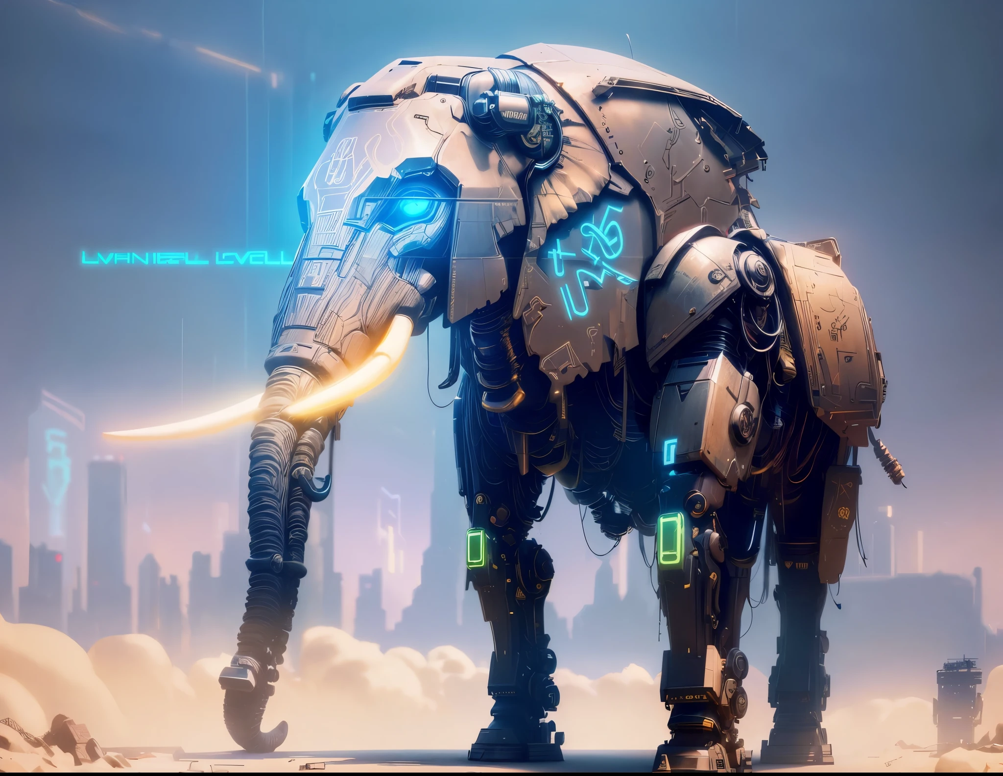 metal elephant thigh,Huge mecha legs,masterpiece