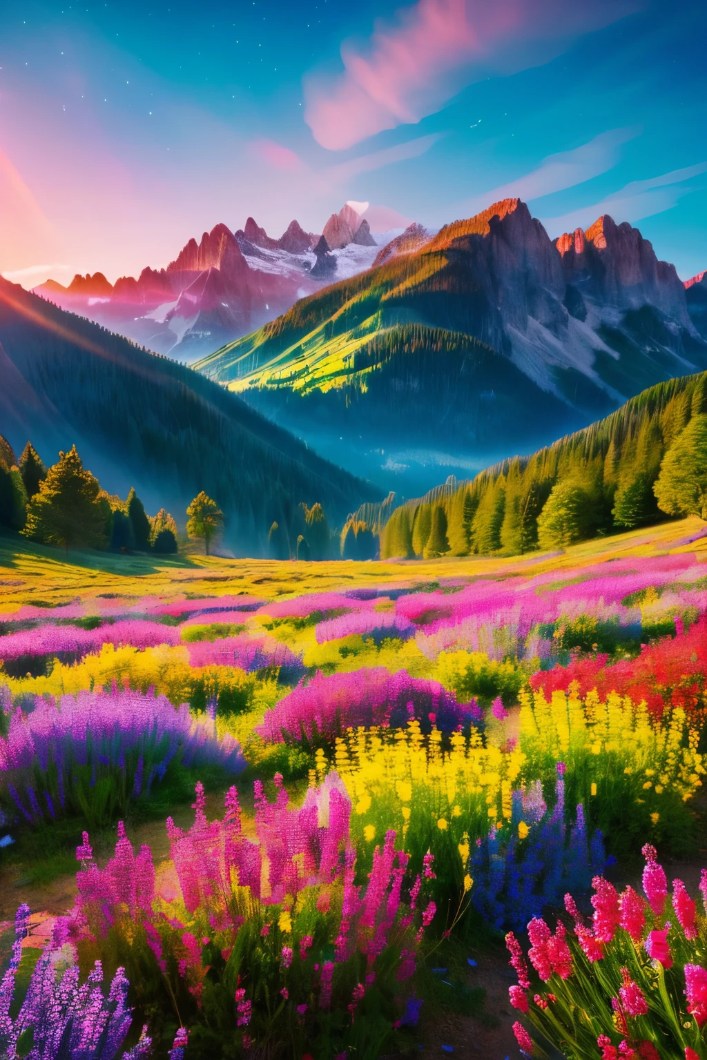 (vivid colors,dreamlike scenery,mysterious, vibrant light),ultra-detailed,highres,best quality,masterpiece:1.2