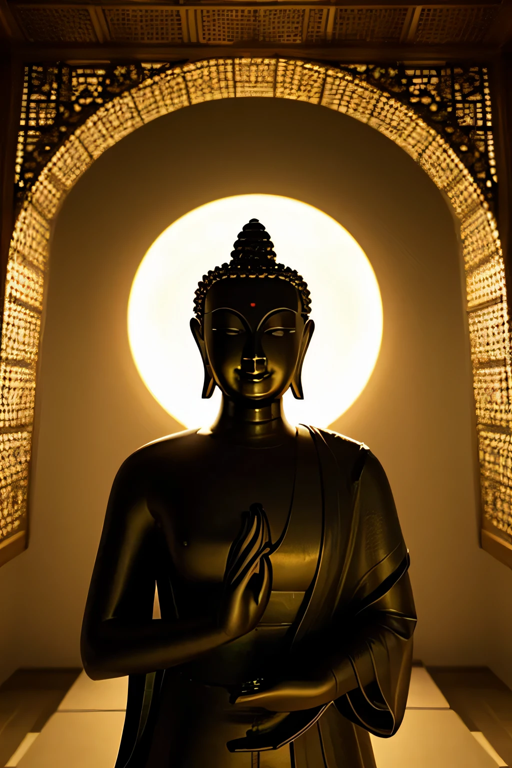 Buddha,Sacred,upper body only,Hello,Darkness,,temple