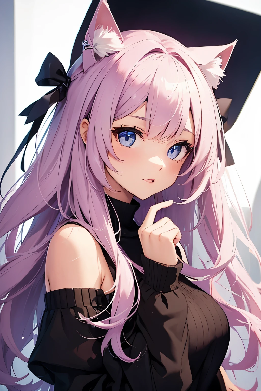 girl, cat ears, cute,