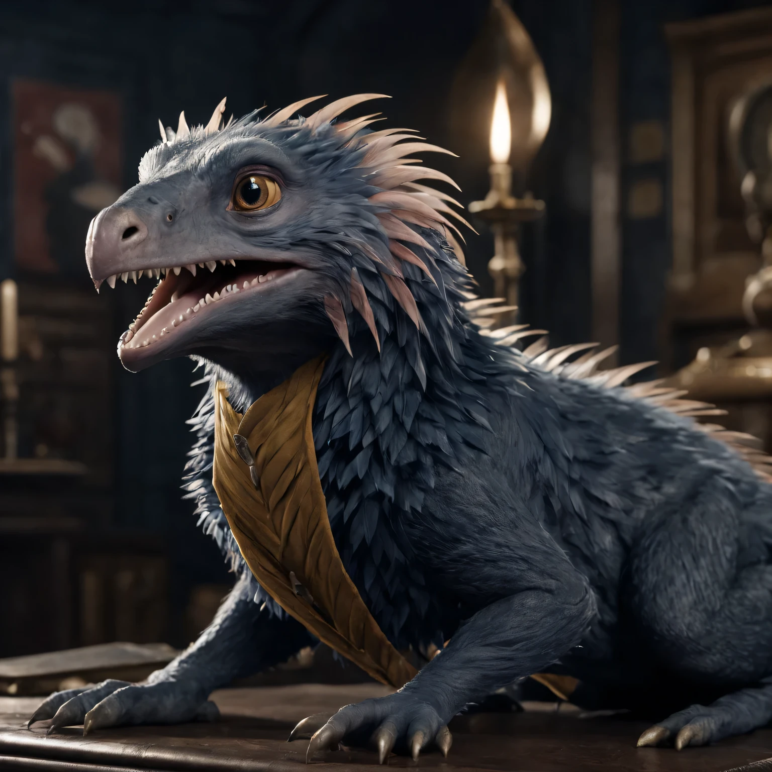 Magical creature with no name, Fantastic Beasts and Where to Find Them, very detailed, Ultra-delicate, 8K