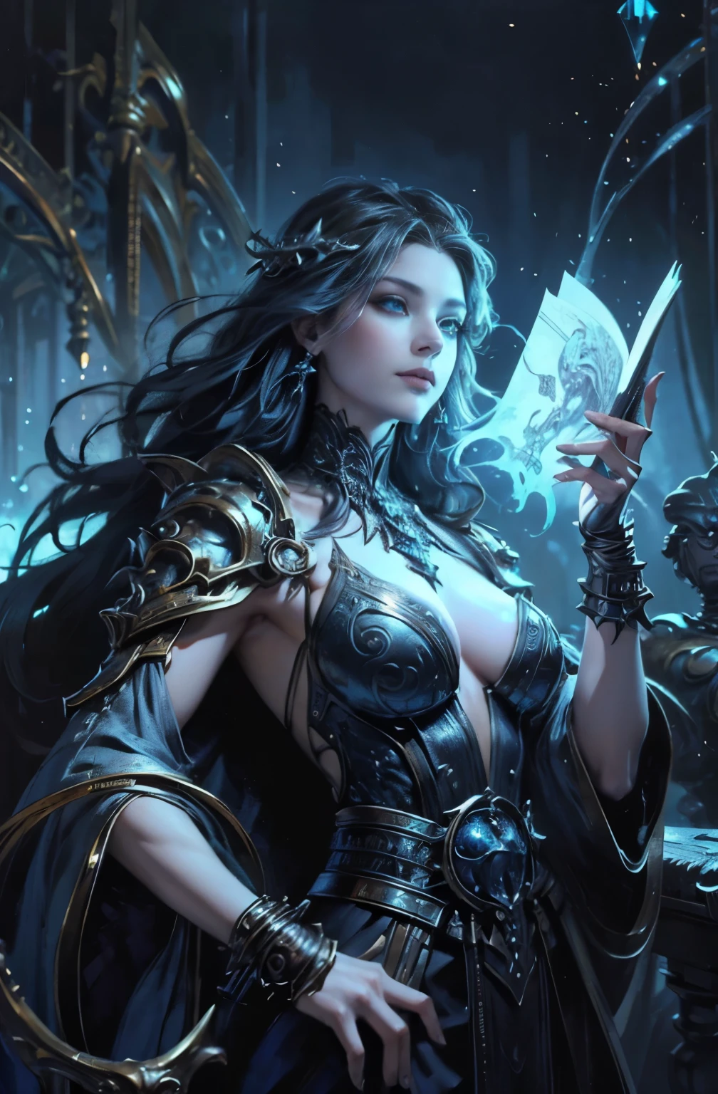 A woman reading a book next to a white dragon, detailed fantasy art, fantasy art style, fantasy style art, highly detailed fantasy art, detailed digital 2d fantasy art, fantasy artist, epic fantasy art style hd, high quality fantasy art, detailed fantasy illustration, fantasy book illustration, digital 2d fantasy art, Fantasy Art Illustration, 4K fantasy art, Written by Jean Jay., fantasy art style, 2. 5D CGI Anime Fantasy Artwork, epic fantasy art style hd, Epic fantasy digital art style, detailed fantasy art, 詳細なdigital 2d fantasy art, Ruan Jia and Artgerm, 8K fantasy art, sharp outline, extremely detailed and beautiful eyes, blue eyes without pupils, beautiful blue eyes, pretty much beautiful face, Also々Appearance, Valhalla, unparalleled beauty, masterpiece, highest quality, perfect angle, perfect composition, best shot, official art, cinematic light, very beautiful and fantastic scenery, chivalry dream, sense of presence, Michael Letter, Christoph Huge 、Ultra-precise painting, luminism, art by Carne Griffiths and what a bone concept art, 4K resolution, fractal isometricdetailbioluminescence , 3D rendering, octane rendering, intricately detailed , cinematic, Art Station&#39;s trendy, isometric-centric, surreal cover photo, awesome full color, written by hand, Defining a hit , cinematic,amazing background, abstract beauty,stand, approaching perfection, pure form, golden ratio, minimalistic, concept art, Written by Brian Froud、Khan Griffith、what a bone、john william waterhouse, intricate details, 8K post production, High resolution, hyper detail, Trends in Artstation, studio photography, intricate details, very detailed, By Gregg Rutkowski, ancient white dragon