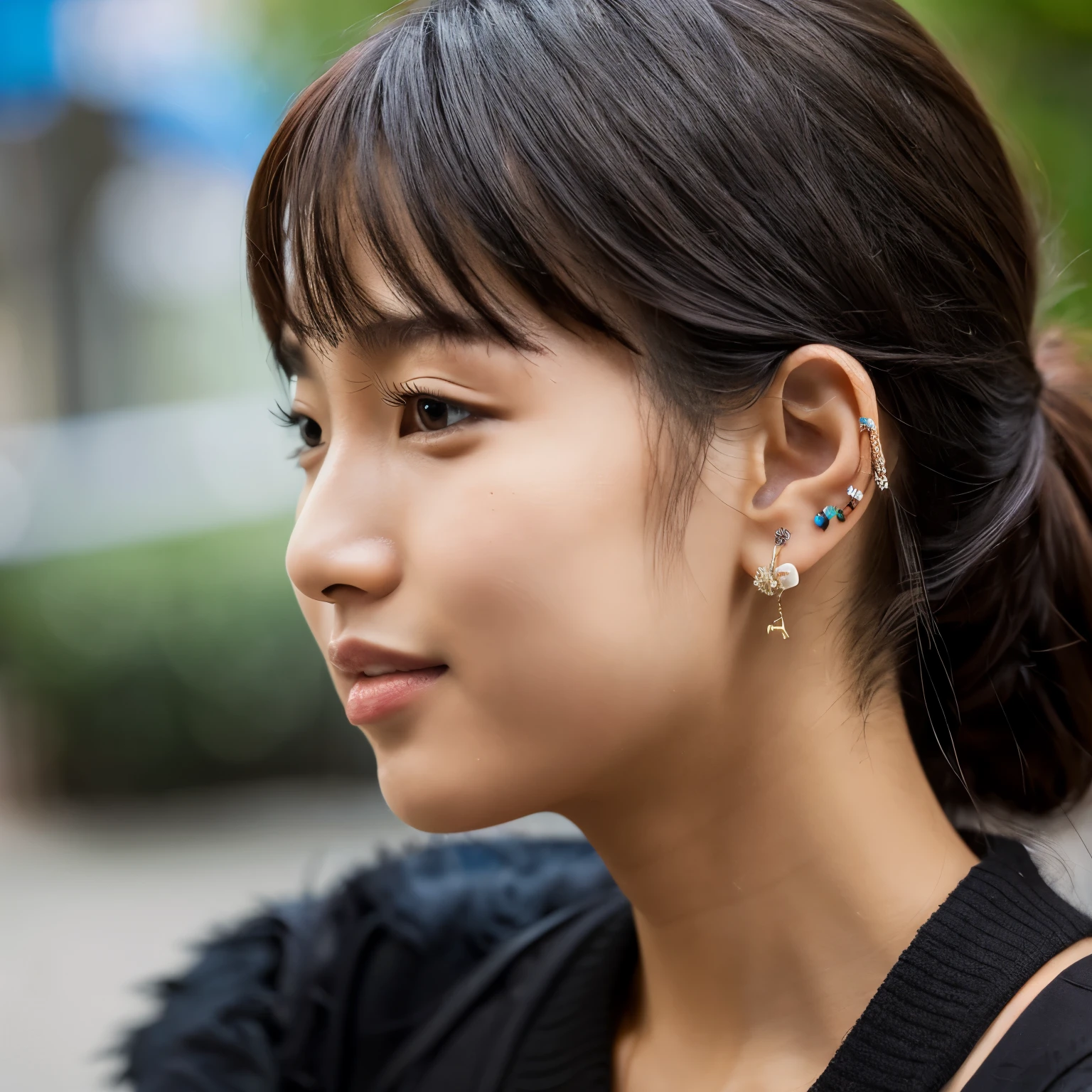 earlobe piercing