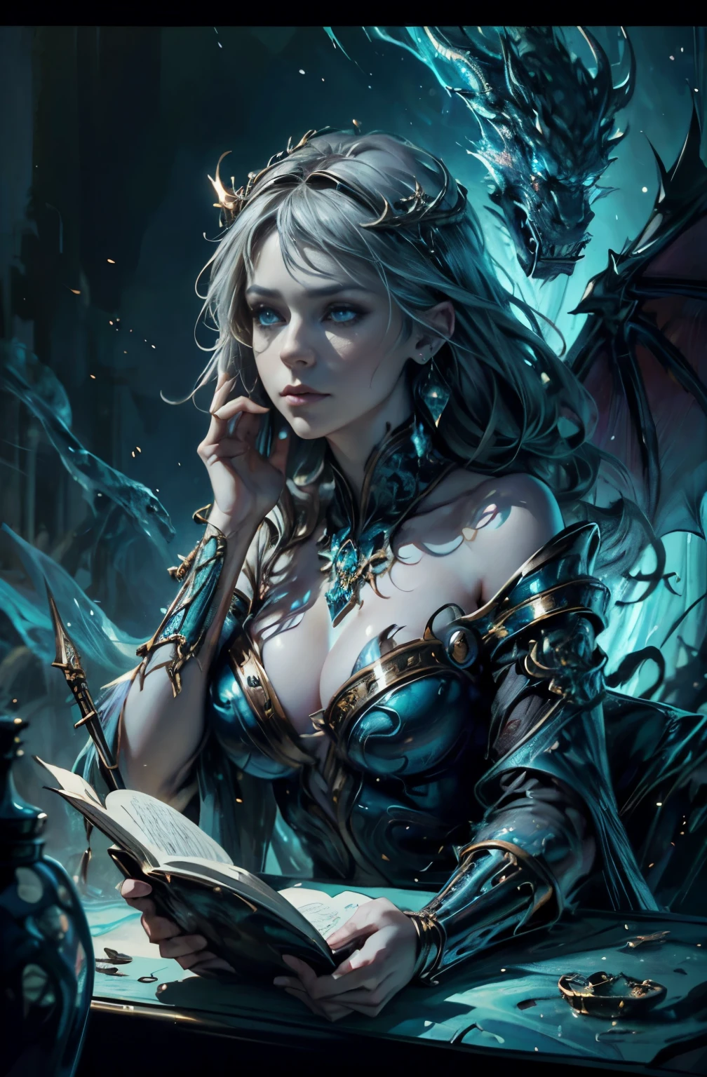 Channel Avatar SeaArt Bot Txt2Img Default 17:26:47 A very beautiful woman standing next to a dragon that will expire in 29 days., Encounter with a legendary dragon, Giant Dragon, godの眷属, god々Shiiryu, detailed fantasy art, fantasy art style, fantasy style art, highly detailed fantasy art, detailed digital 2d fantasy art, fantasy artist, epic fantasy art style hd, high quality fantasy art, detailed fantasy illustration, fantasy book illustration, digital 2d fantasy art, Fantasy Art Illustration, 4K fantasy art, Written by Jean Jay., fantasy art style, 2. 5D CGI Anime Fantasy Artwork, epic fantasy art style hd, Epic fantasy digital art style, detailed fantasy art, 詳細なdigital 2d fantasy art, Ruan Jia and Artgerm, 8K fantasy art, sharp outline, extremely detailed and beautiful eyes, blue eyes without pupils, beautiful blue eyes, pretty much beautiful face, Also々Appearance, Valhalla, unparalleled beauty, masterpiece, highest quality, perfect angle, perfect composition, best shot, official art, cinematic light, very beautiful and fantastic scenery, chivalry dream, sense of presence, Michael Letter, Christoph Huge 、Ultra-precise painting, luminism, art by Carne Griffiths and what a bone concept art, 4K resolution, fractal isometricdetailbioluminescence , 3D rendering, octane rendering, intricately detailed , cinematic, Art Station's trendy, isometric-centric, surreal cover photo, awesome full color, written by hand, Defining a hit , cinematic,amazing background, abstract beauty,stand, approaching perfection, pure form, golden ratio, minimalistic, concept art, Written by Brian Froud、Khan Griffith、what a bone、john william waterhouse, intricate details, 8K post production, High resolution, hyper detail, Trends in Artstation, studio photography, intricate details, very detailed, By Gregg Rutkowski, Encounter with an ancient dragon