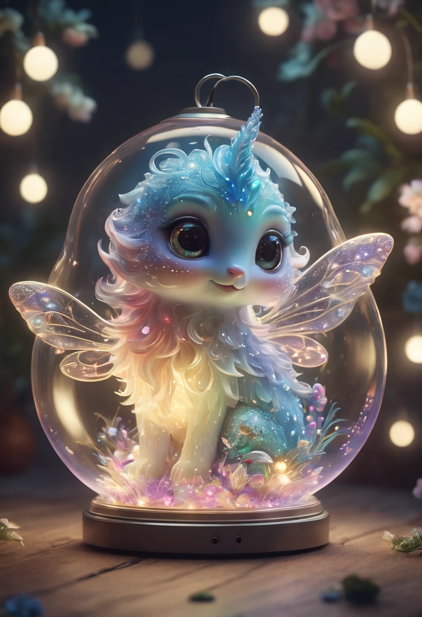 (best quality,4k,8k,highres,masterpiece:1.2),ultra-detailed,realistic,beautiful,adorable,glowing,night lights,fairy tale, magical creature, soft light,colorful,delicate design,3D rendering,vivid colors,toy-like,size of a small lamp,gentle glow,fantasy creature,enchanting,fantastic,whimsical,lovely,luminous,illuminating,decorative lighting,eye-catching,iridescent,mystical,mythical,delightful,sparkling,cartoonish,joyful,magical atmospher