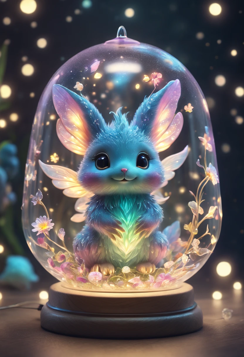 (best quality,4k,8k,highres,masterpiece:1.2),ultra-detailed,realistic,beautiful,adorable,glowing,night lights,fairy tale, magical creature, soft light,colorful,delicate design,3D rendering,vivid colors,toy-like,size of a small lamp,gentle glow,fantasy creature,enchanting,fantastic,whimsical,lovely,luminous,illuminating,decorative lighting,eye-catching,iridescent,mystical,mythical,delightful,sparkling,cartoonish,joyful,magical atmospher