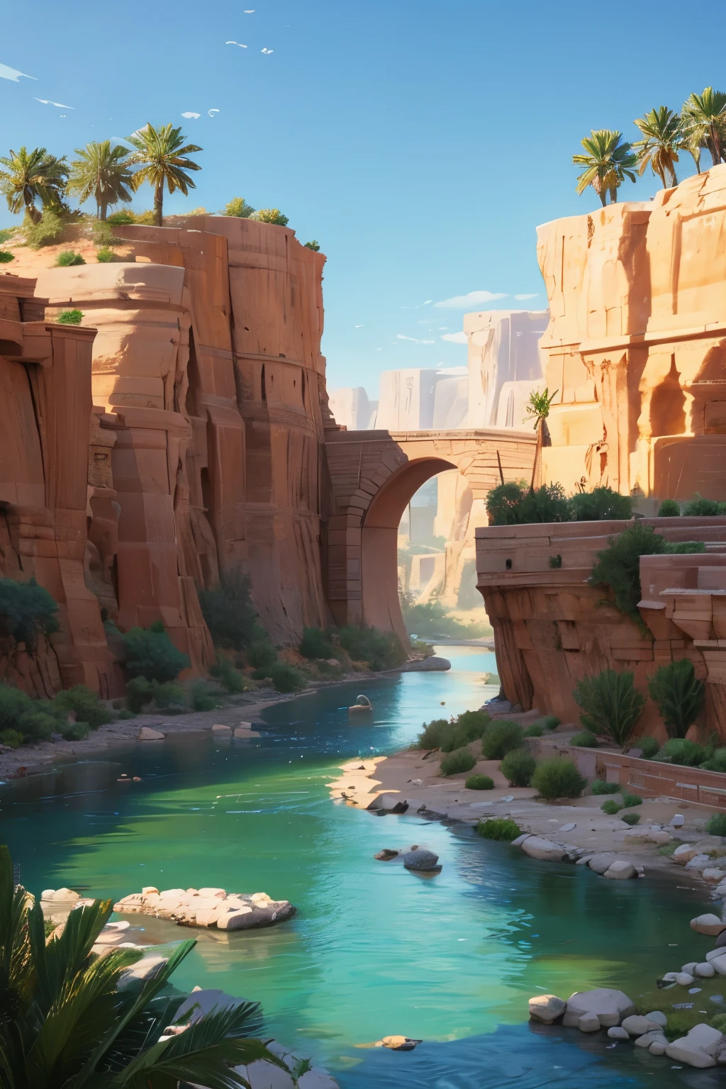 river oasis in the desert