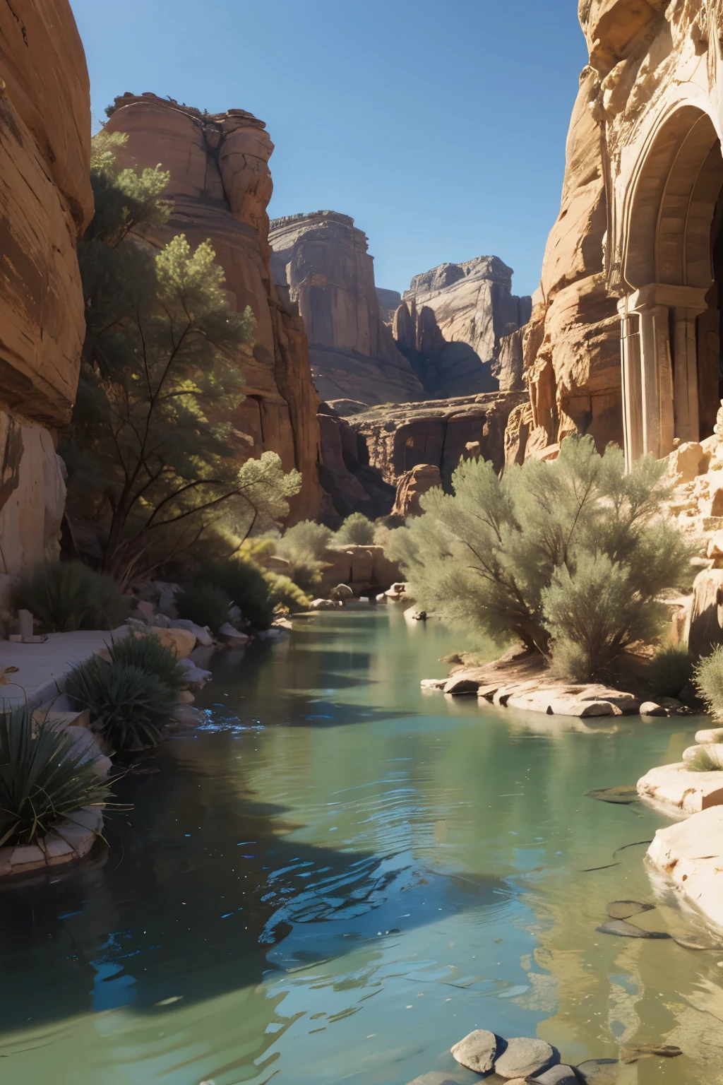 river oasis in the desert