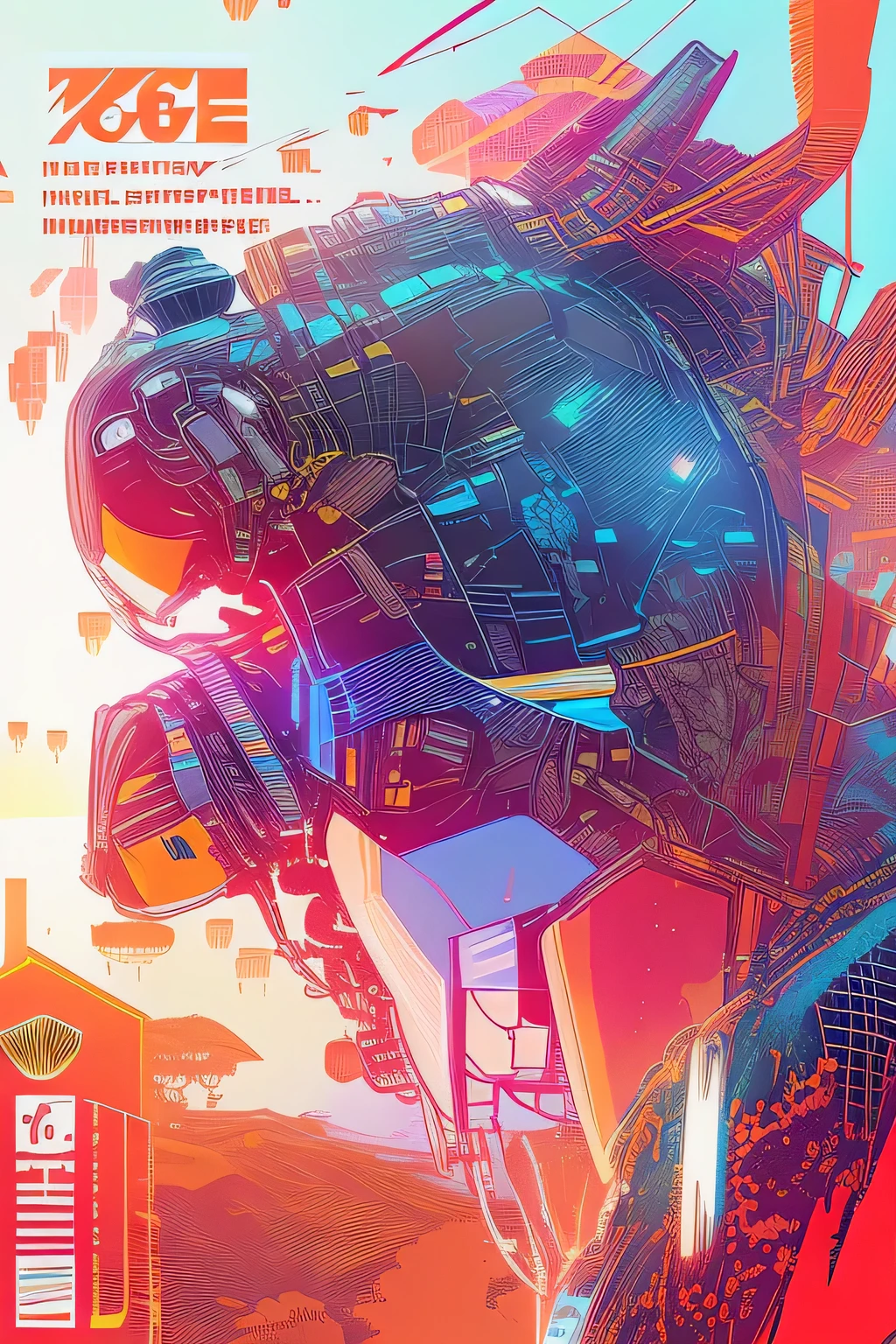 Close-up of heroine on magazine cover, Beeple and James Jean, ( ( ( ( ( and Mumford ) ) ) ) ), rossdraws global illumination, and Mumford. Virtual rendering, Beep Daily Art, biper and jean giraud, Inspired by Liam Wong, Jellyfish Phoenix Dragon, Artist unknown