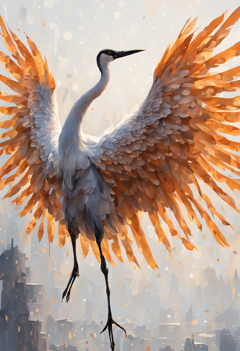 
        Crane(close up) Anatomically correct fantasy magical light wings gently flapping，Dance    神奇动物 展示著它們華麗的舞蹈，

           Dance，繪畫出一幅美麗的圖畫  光影 艺术 masterpiece、Quality content is very detailed、Dynamic angles and elegant atmosphere with intricate details, masterpiece, beautiful. lifelike,