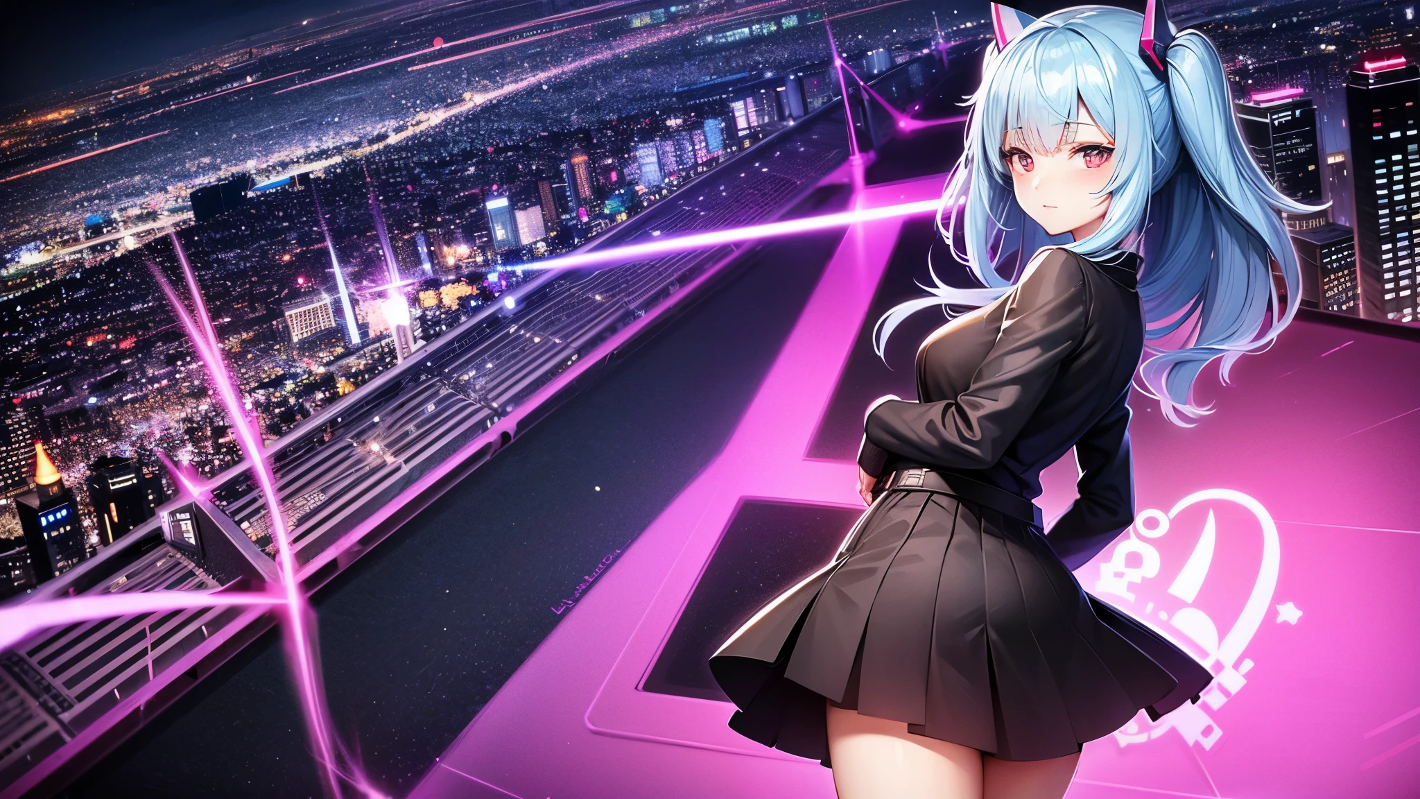Lila, Anime, Neon Stadt, Sigma