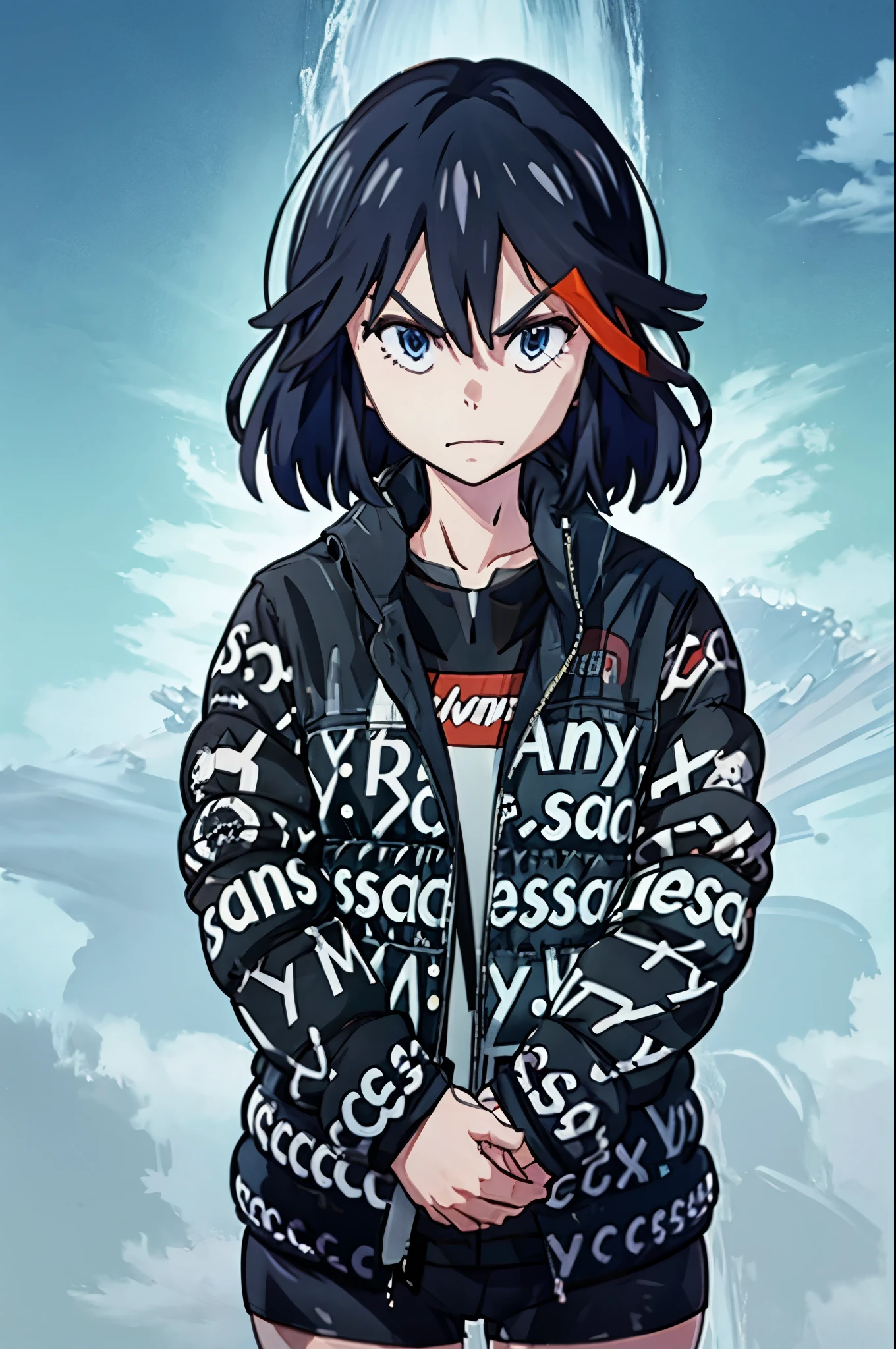 ryuuko matoi dripjacket
own hands together