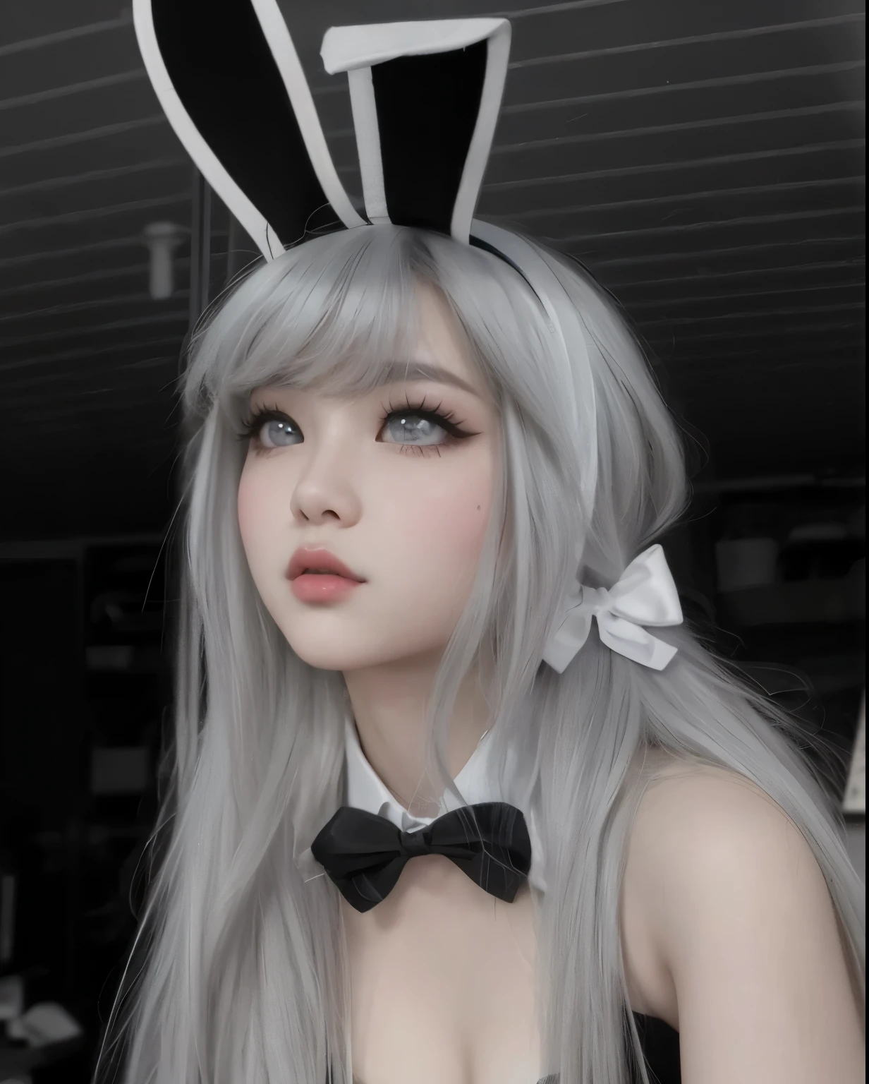 Wonyoung from IVE face, foto realista, ultra HD, 8k, big juicy lips 