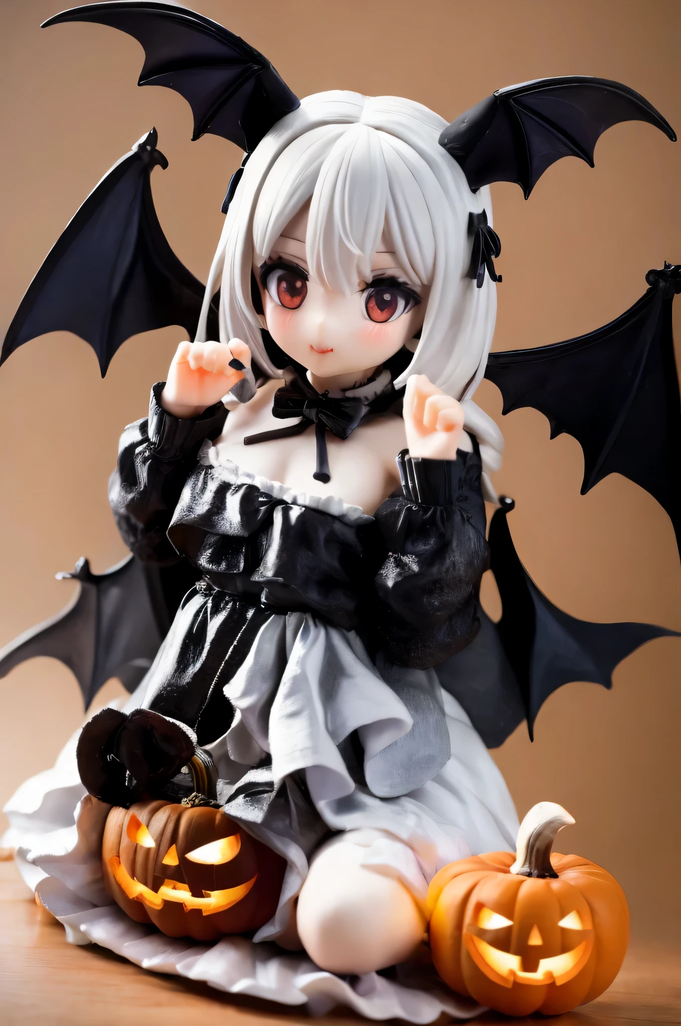 one \(animal\),halloween,3D graphics,chibi,1 girl,