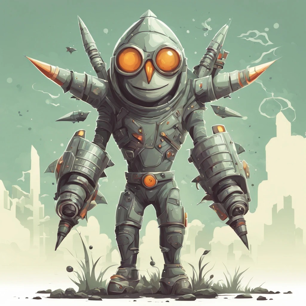 Grayson Rocket Blader in monster  ecological art style
